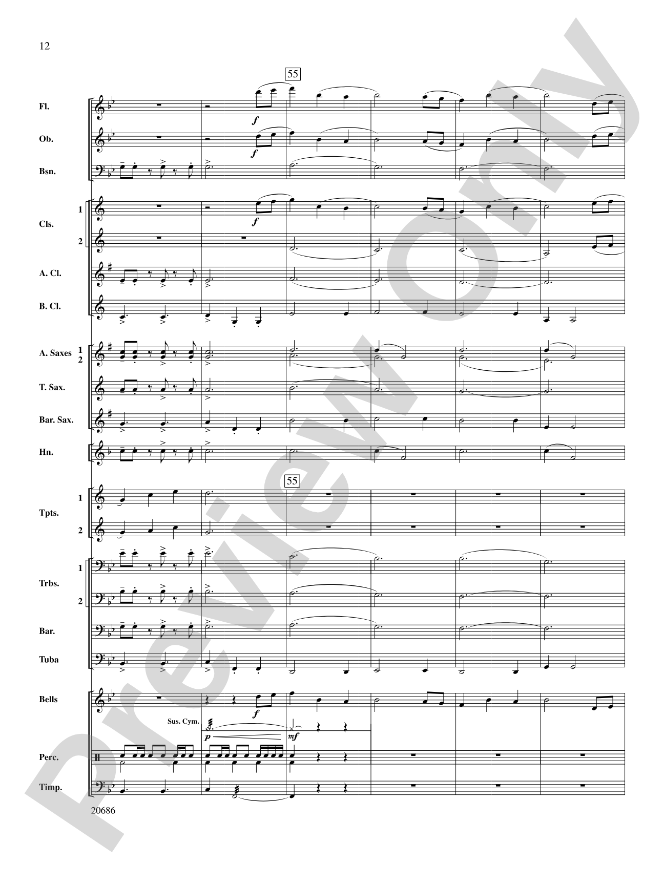 Timberline Overture: Concert Band Conductor Score & Parts
