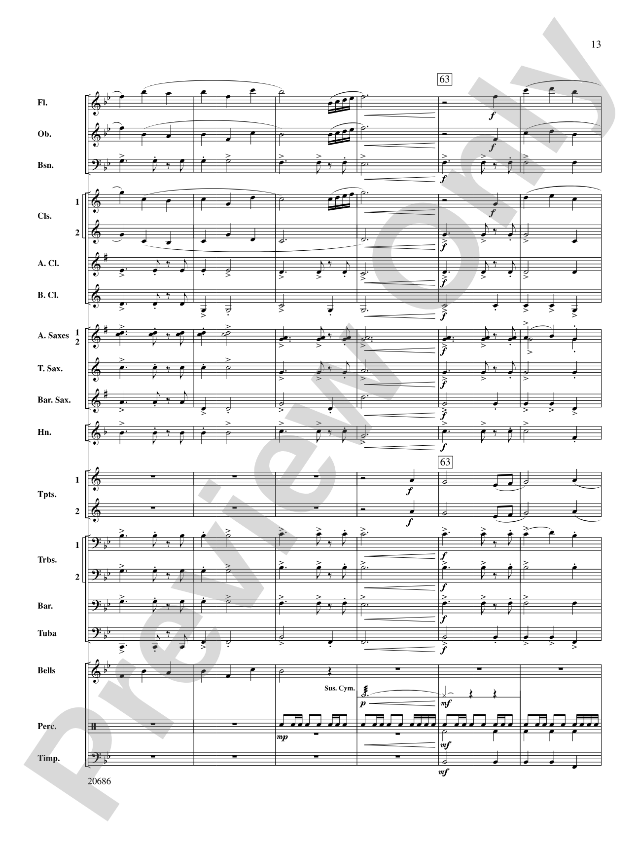Timberline Overture: Concert Band Conductor Score & Parts