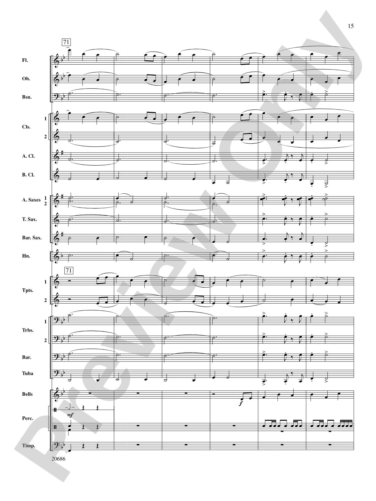 Timberline Overture: Concert Band Conductor Score & Parts