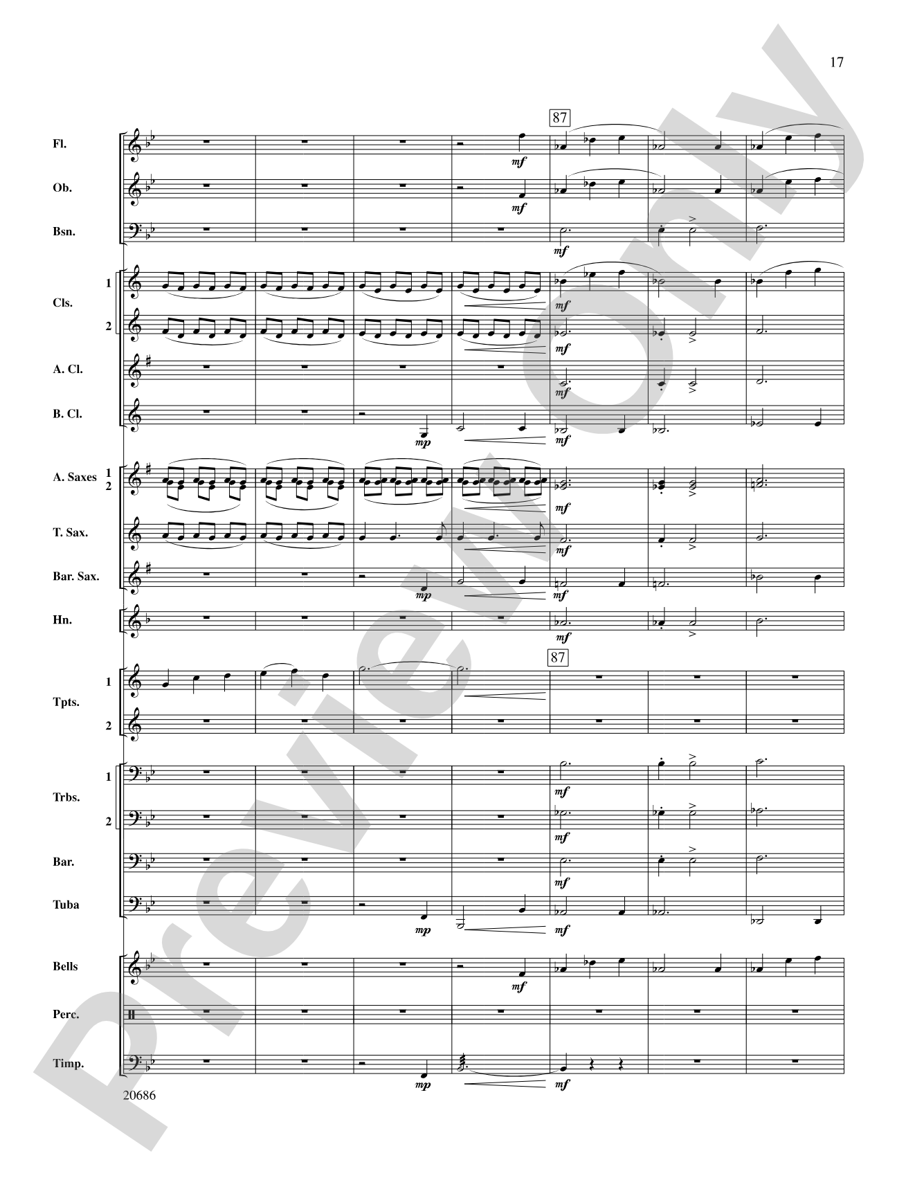 Timberline Overture: Concert Band Conductor Score & Parts