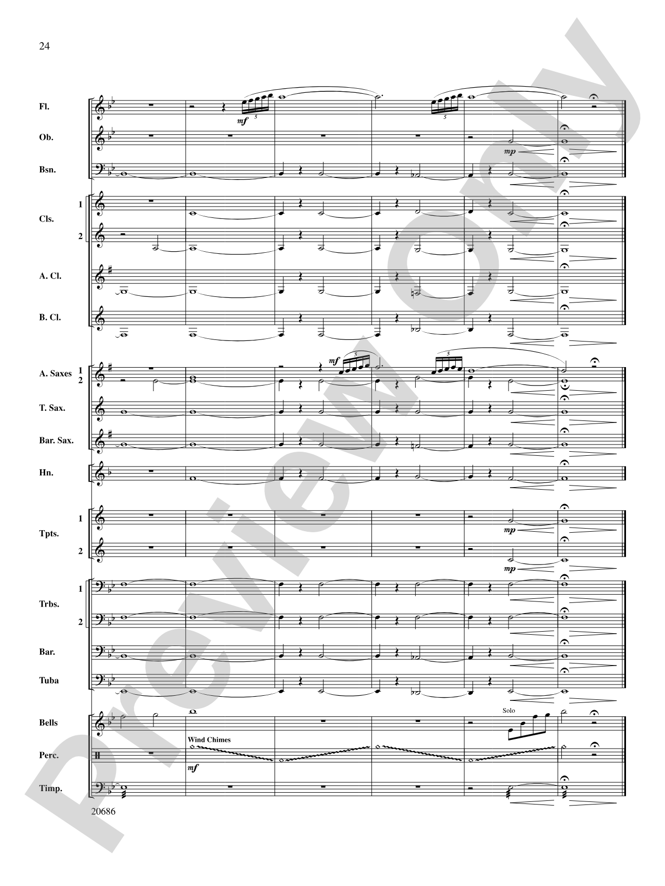 Timberline Overture: Concert Band Conductor Score & Parts