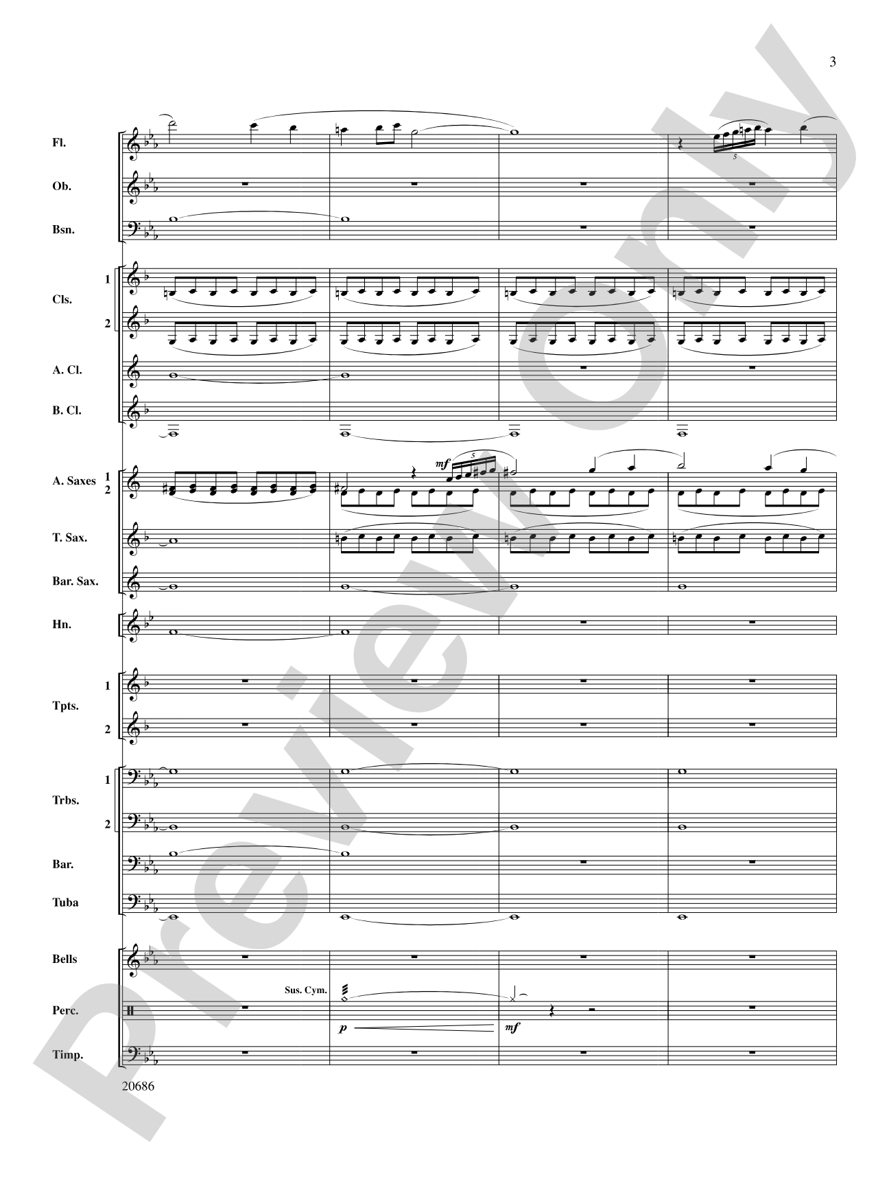 Timberline Overture: Concert Band Conductor Score & Parts