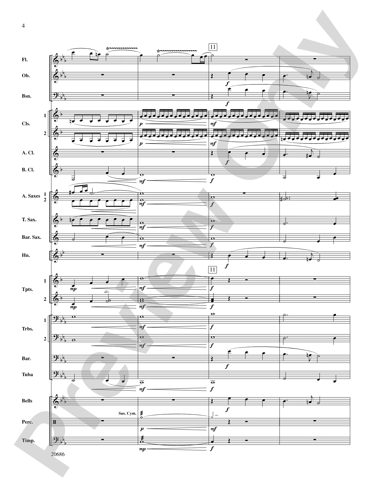 Timberline Overture: Concert Band Conductor Score & Parts