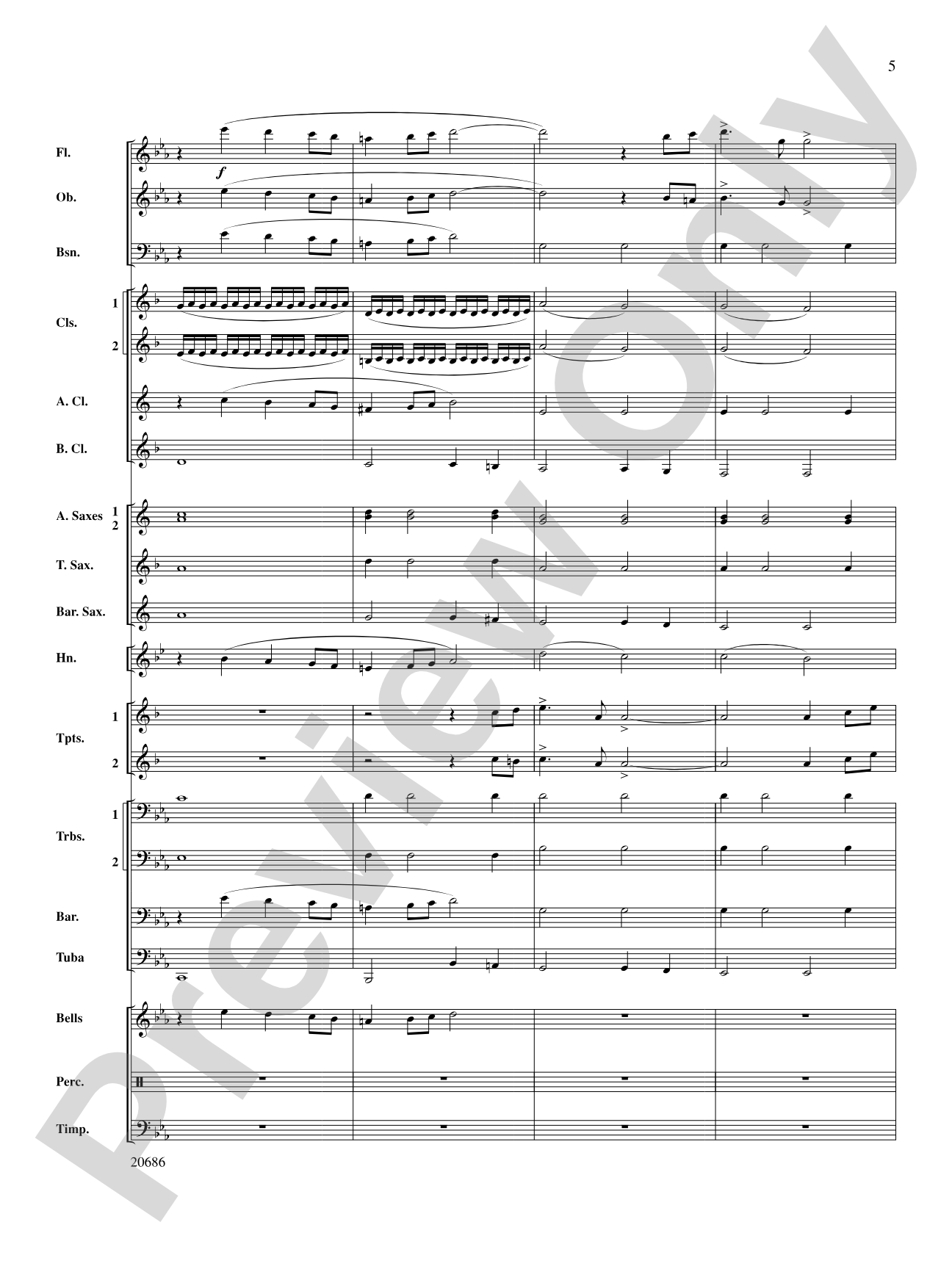 Timberline Overture: Concert Band Conductor Score & Parts
