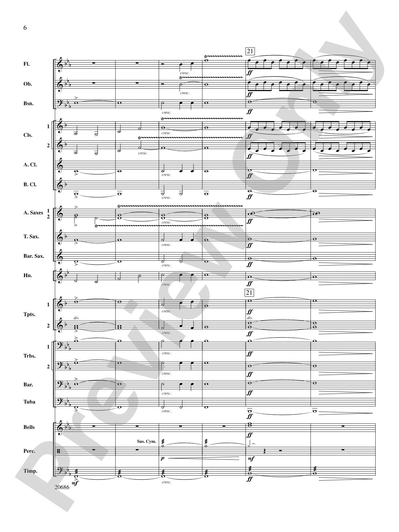 Timberline Overture: Concert Band Conductor Score & Parts