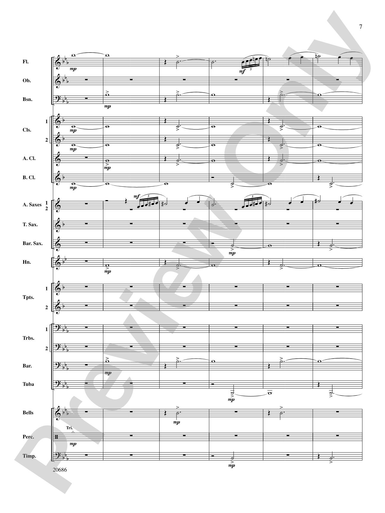 Timberline Overture: Concert Band Conductor Score & Parts