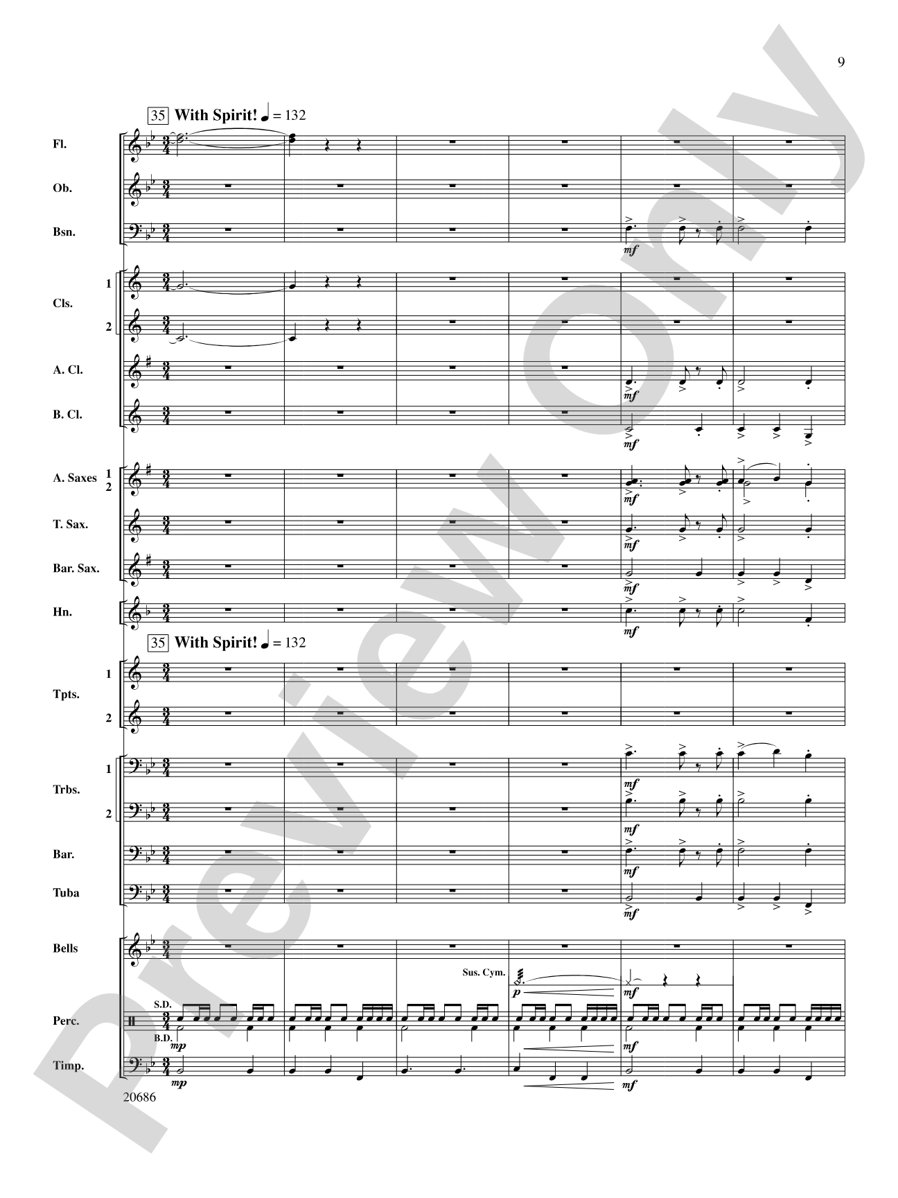 Timberline Overture: Concert Band Conductor Score & Parts