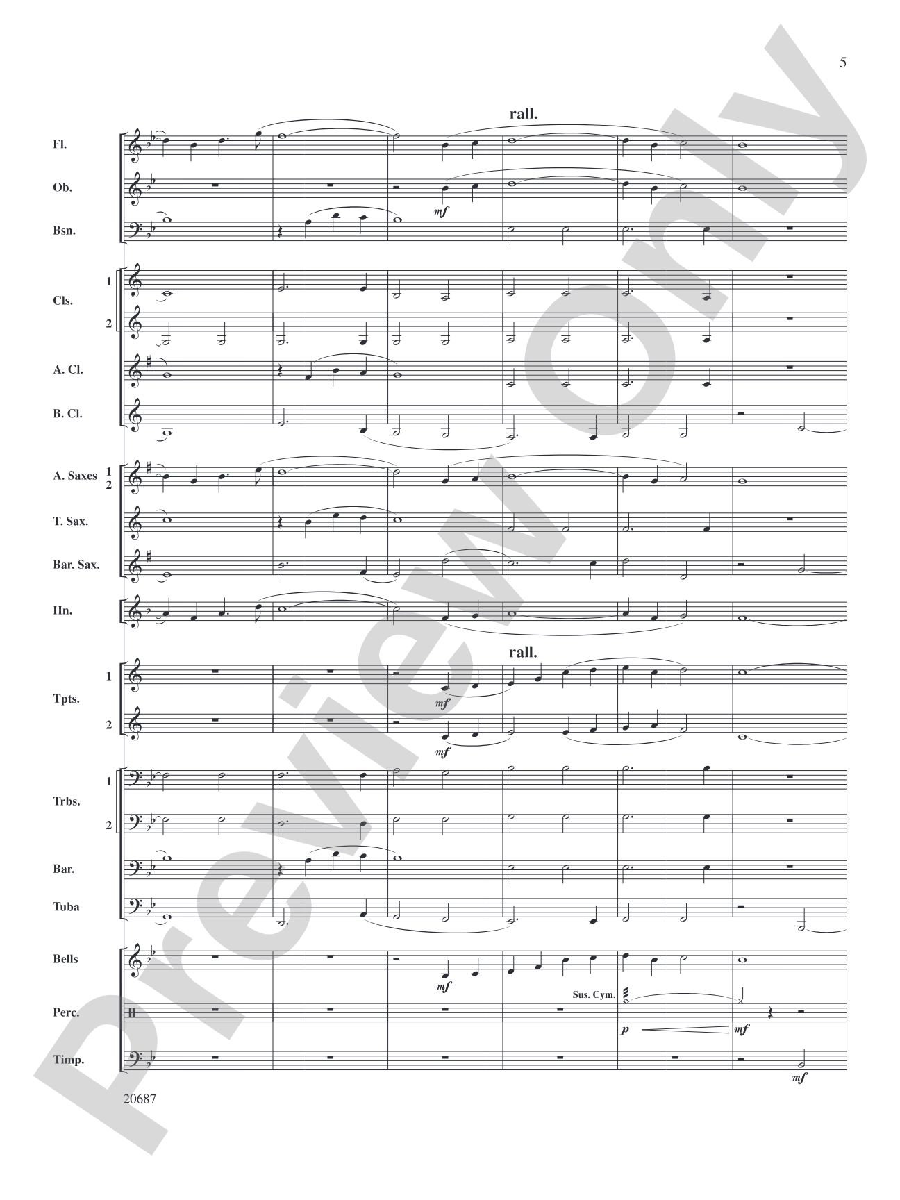 Shenandoah: Concert Band Conductor Score & Parts