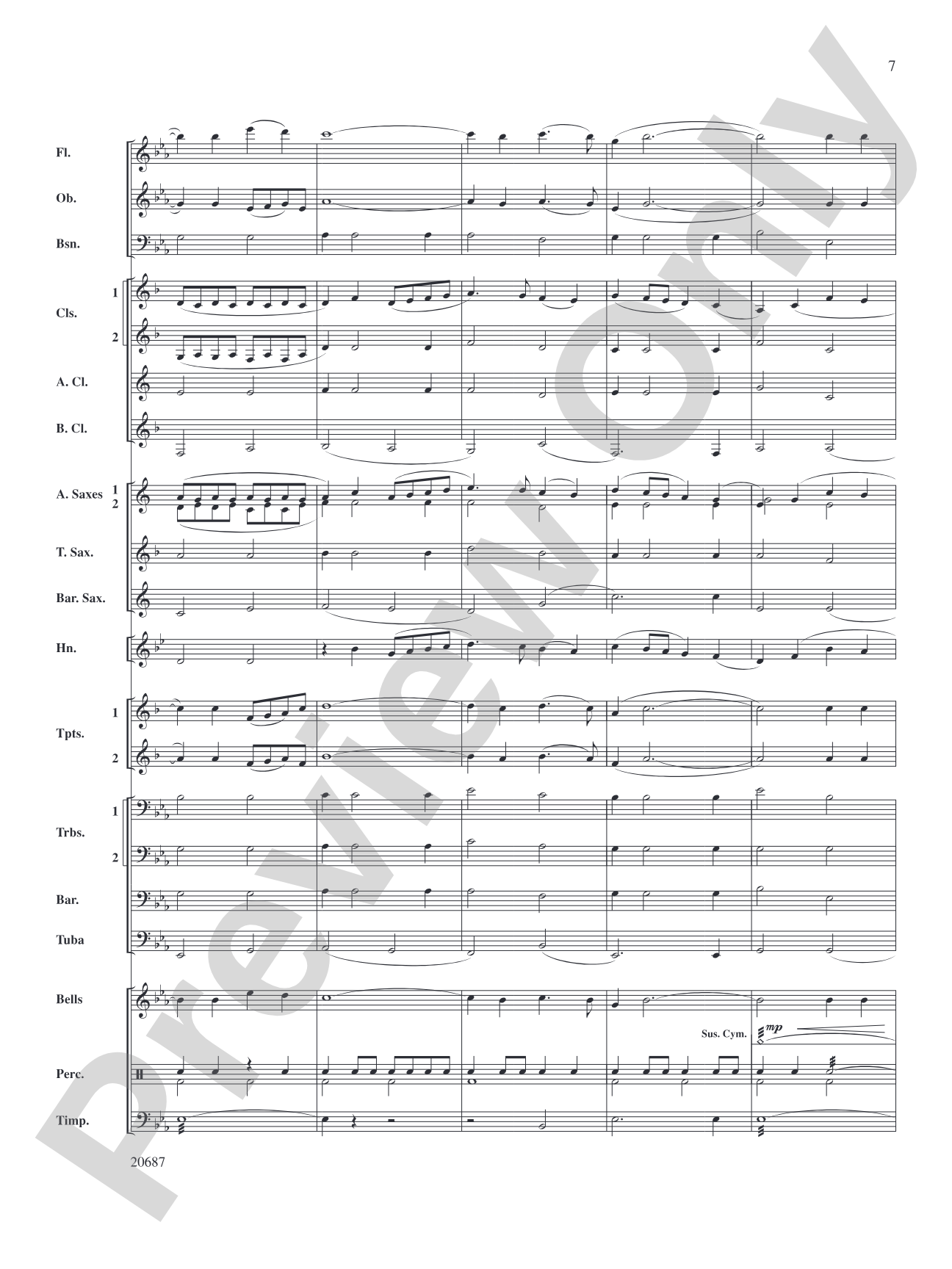Shenandoah: Concert Band Conductor Score & Parts