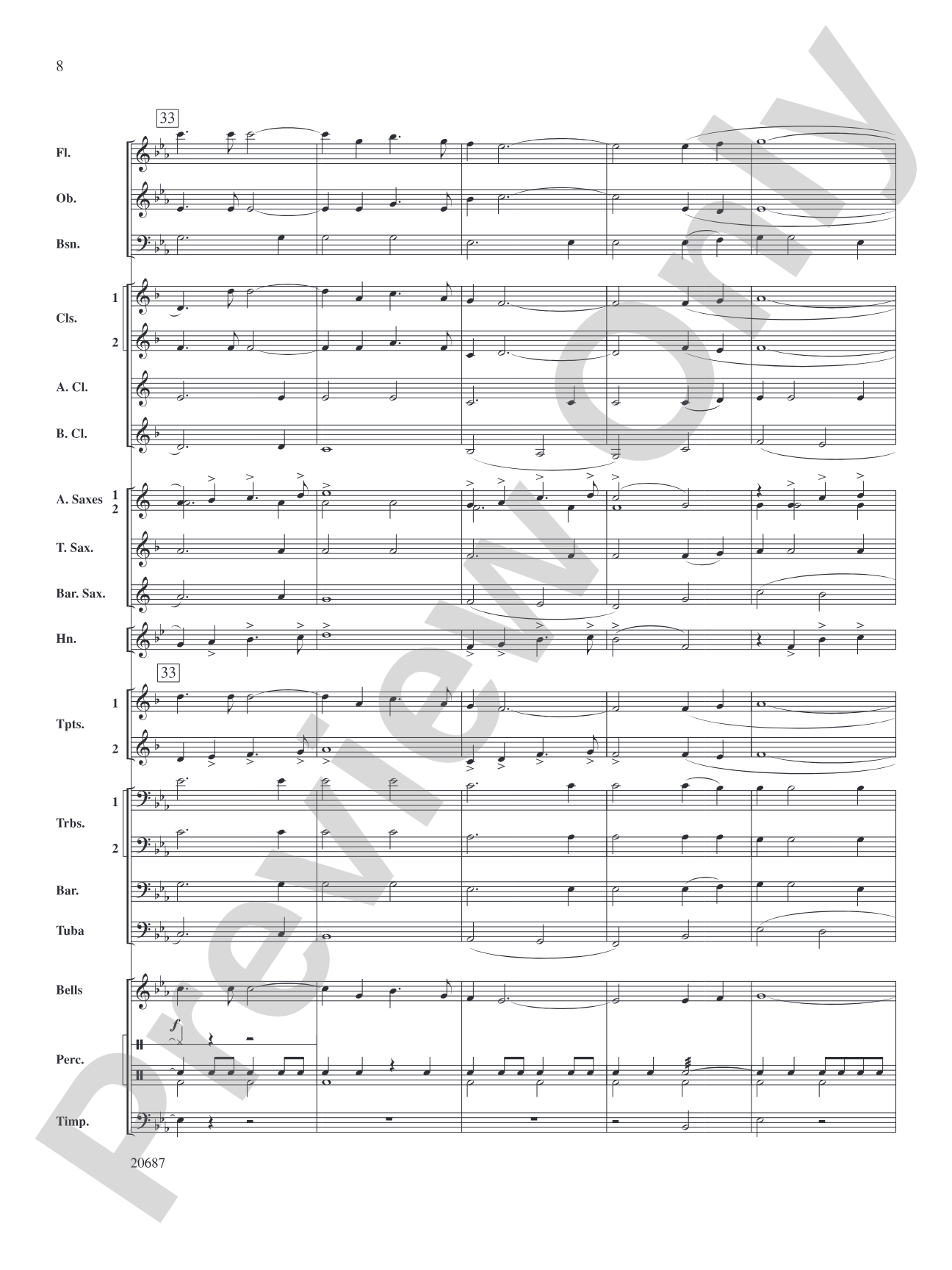 Shenandoah: Concert Band Conductor Score & Parts