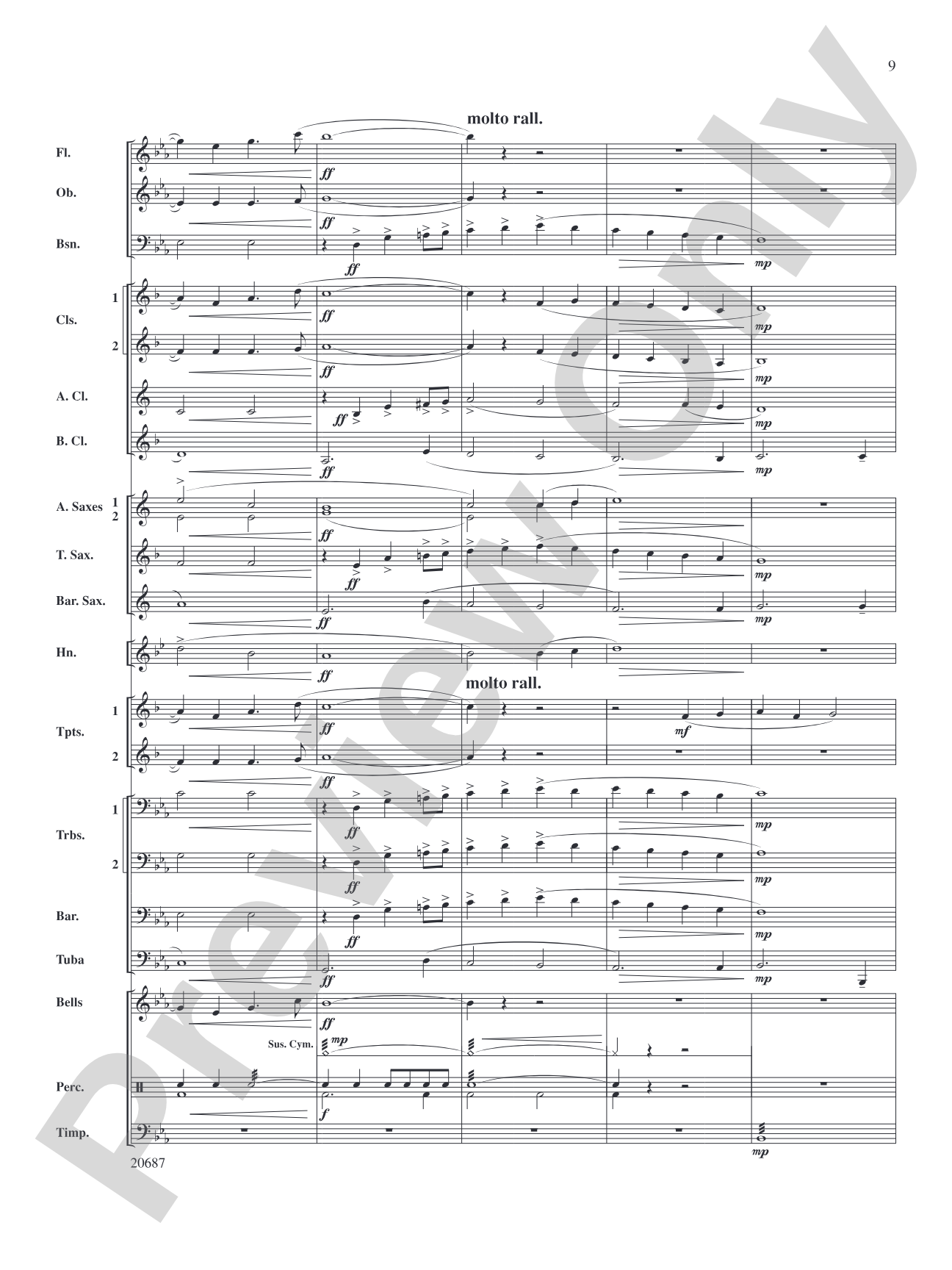 Shenandoah: Concert Band Conductor Score & Parts