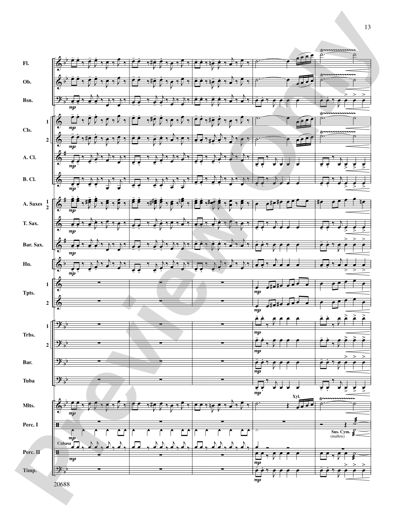 Quintero: Concert Band Conductor Score & Parts