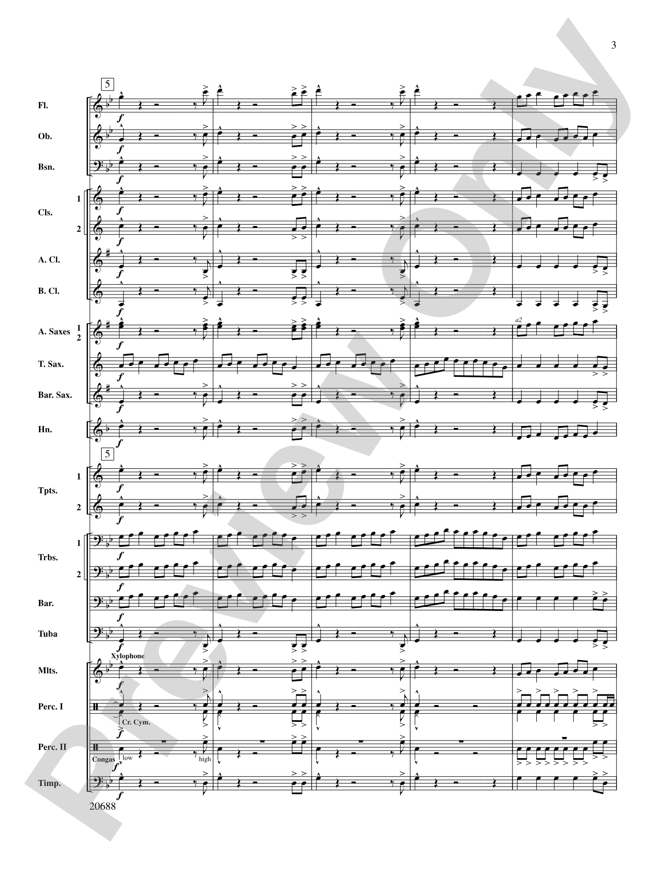 Quintero: Concert Band Conductor Score & Parts