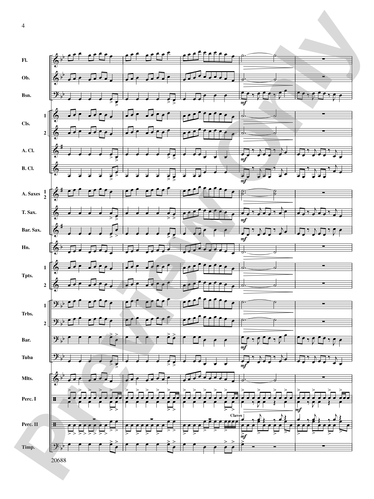 Quintero: Concert Band Conductor Score & Parts