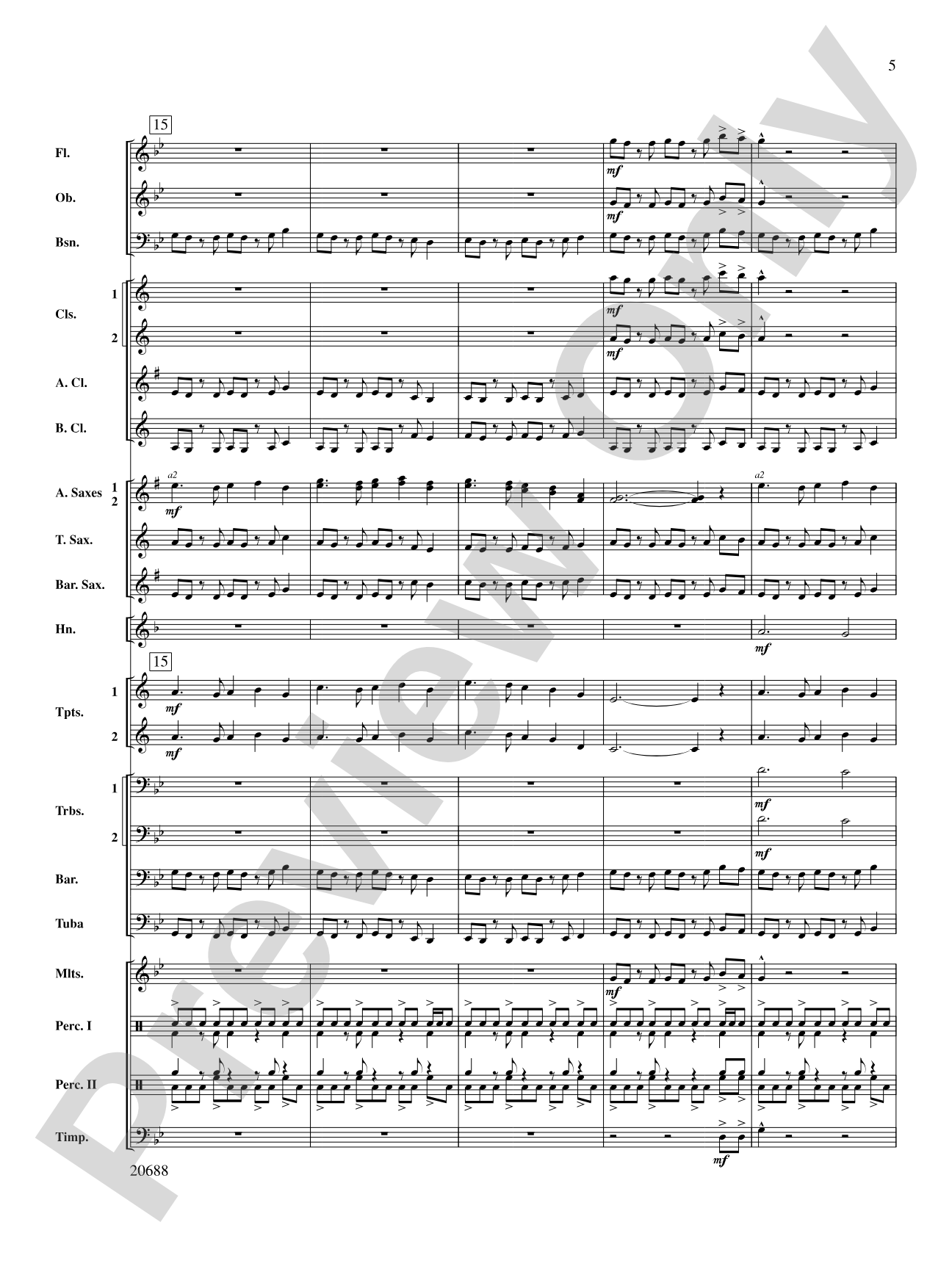 Quintero: Concert Band Conductor Score & Parts