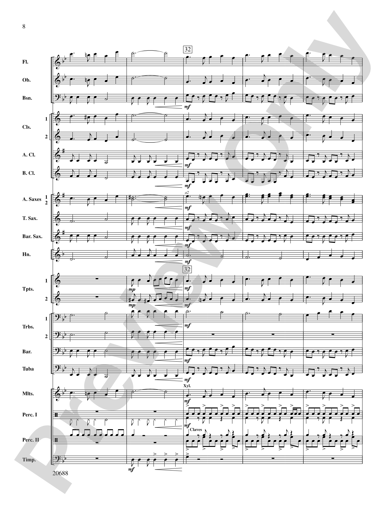 Quintero: Concert Band Conductor Score & Parts