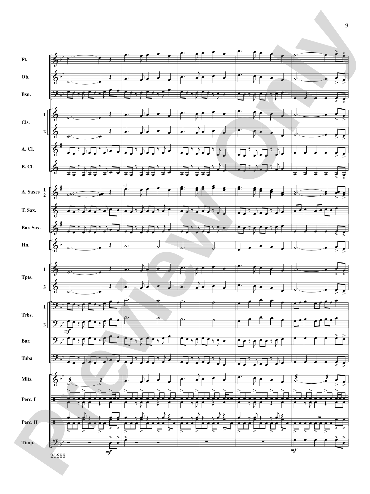 Quintero: Concert Band Conductor Score & Parts