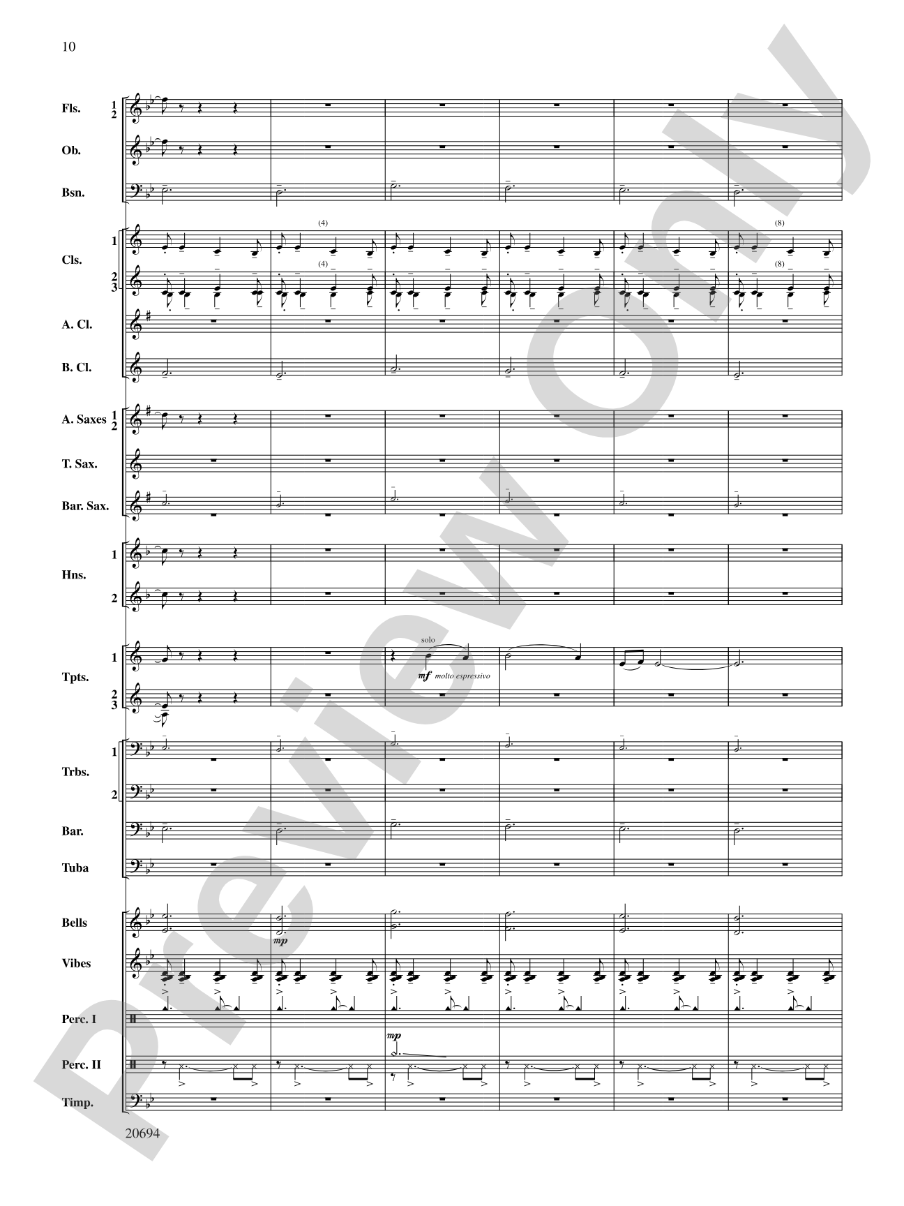 Ballade: Concert Band Conductor Score & Parts
