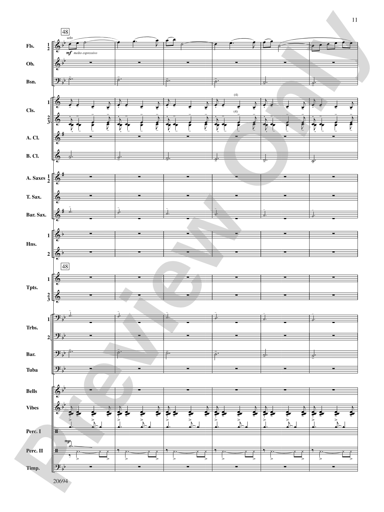 Ballade: Concert Band Conductor Score & Parts
