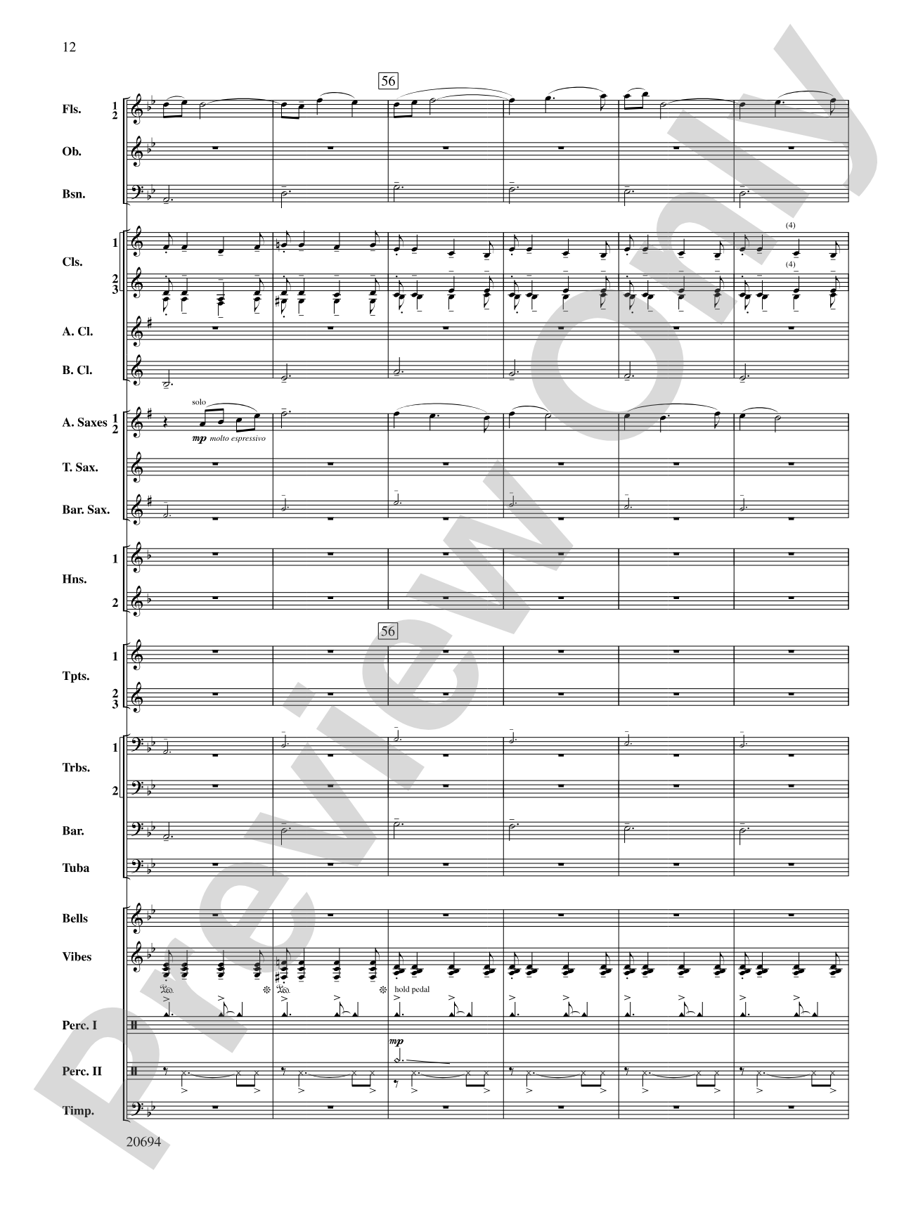 Ballade: Concert Band Conductor Score & Parts