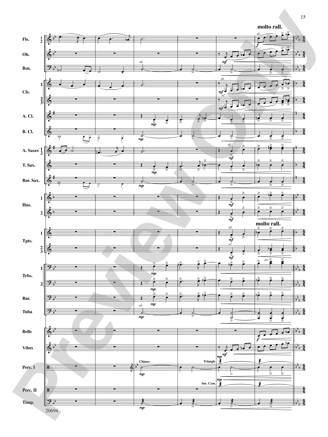 Ballade: Concert Band Conductor Score & Parts