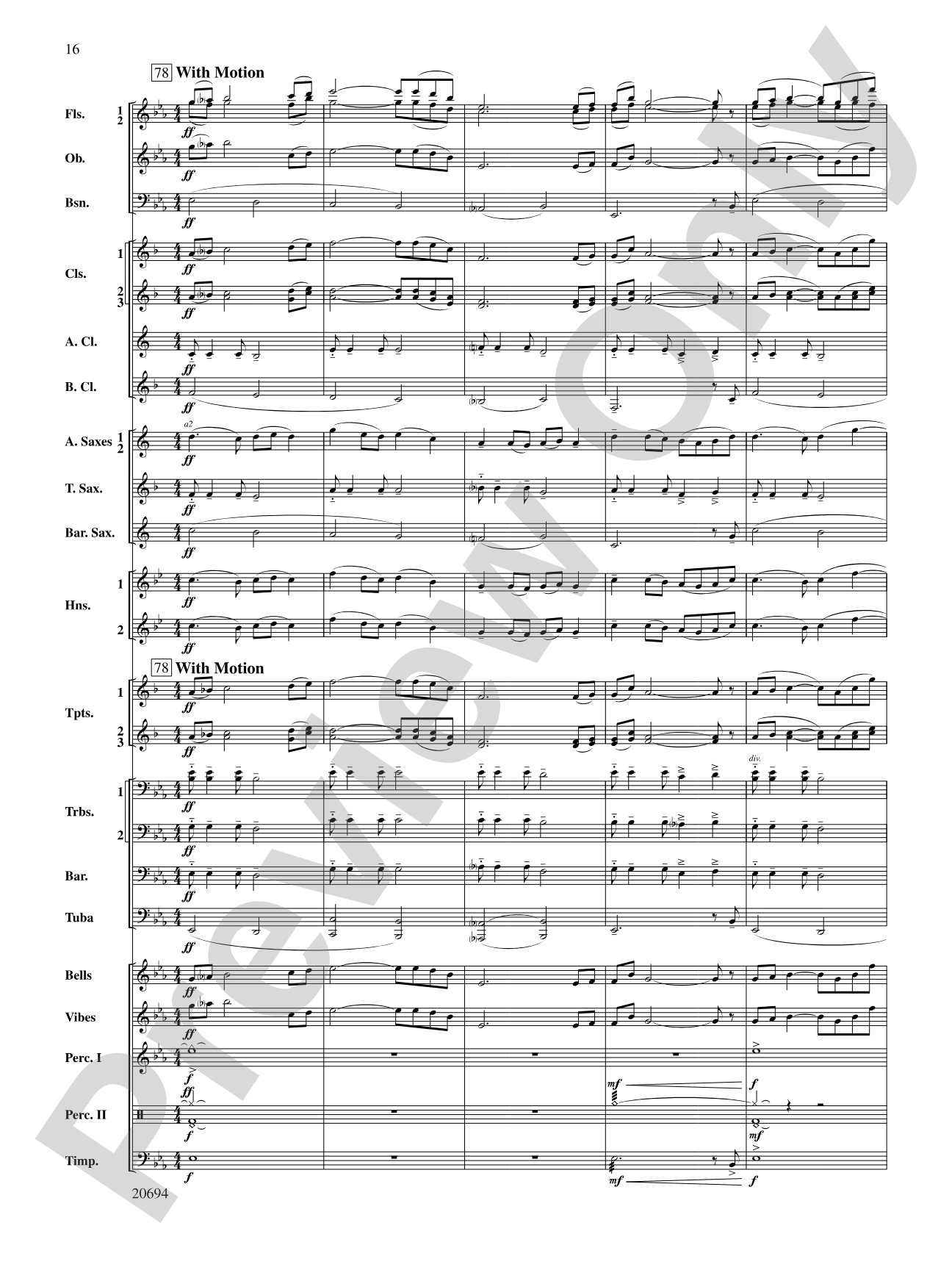 Ballade: Concert Band Conductor Score & Parts