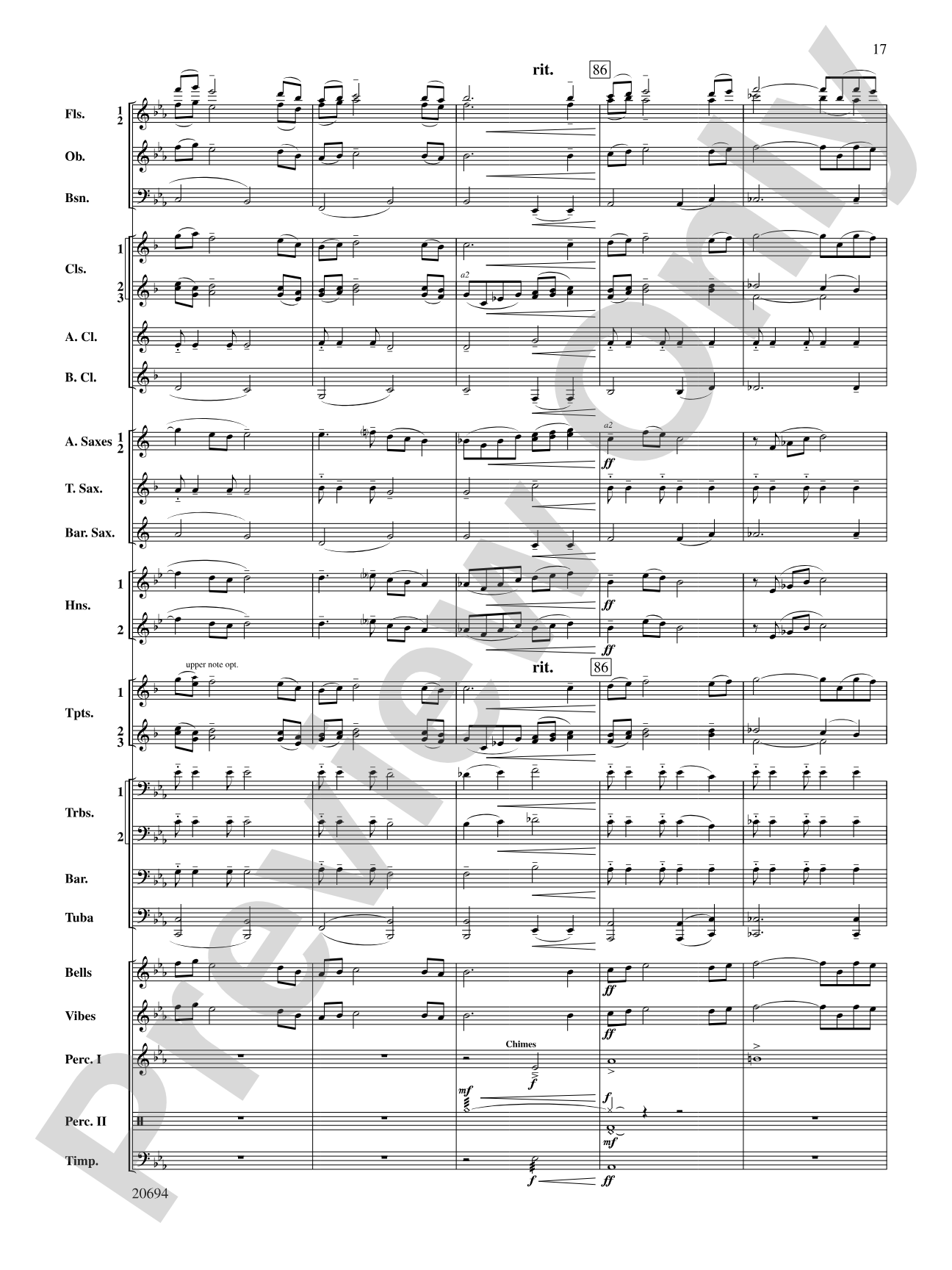 Ballade: Concert Band Conductor Score & Parts