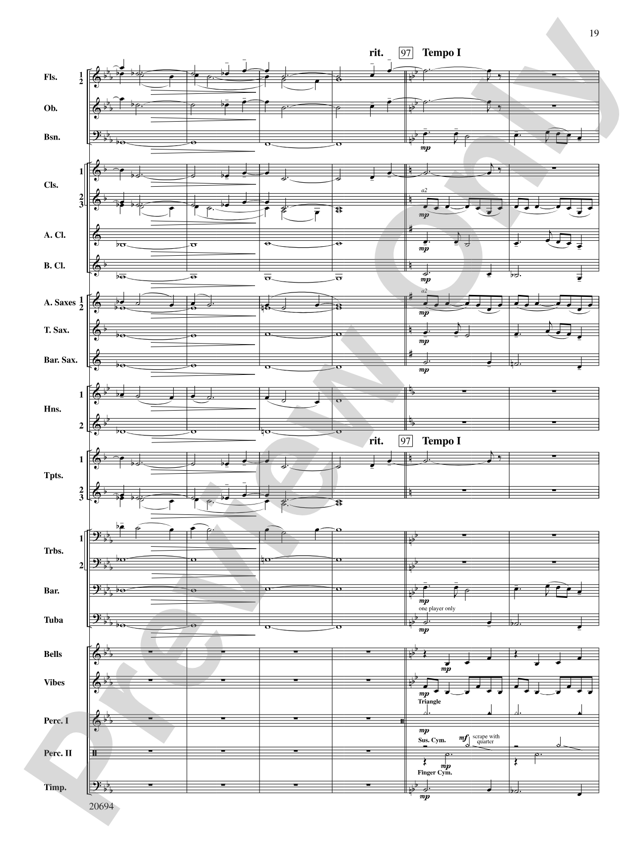 Ballade: Concert Band Conductor Score & Parts