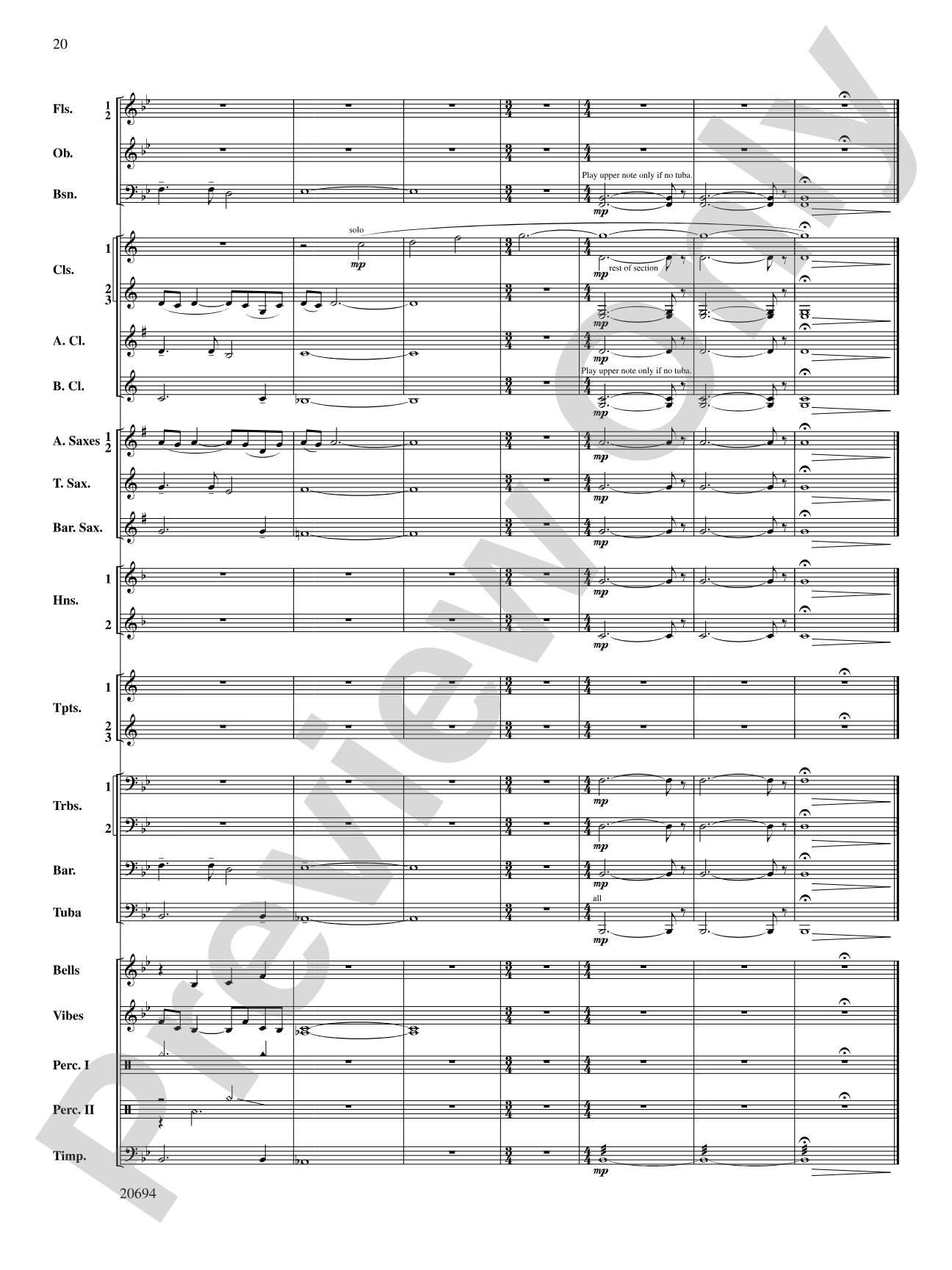 Ballade: Concert Band Conductor Score & Parts