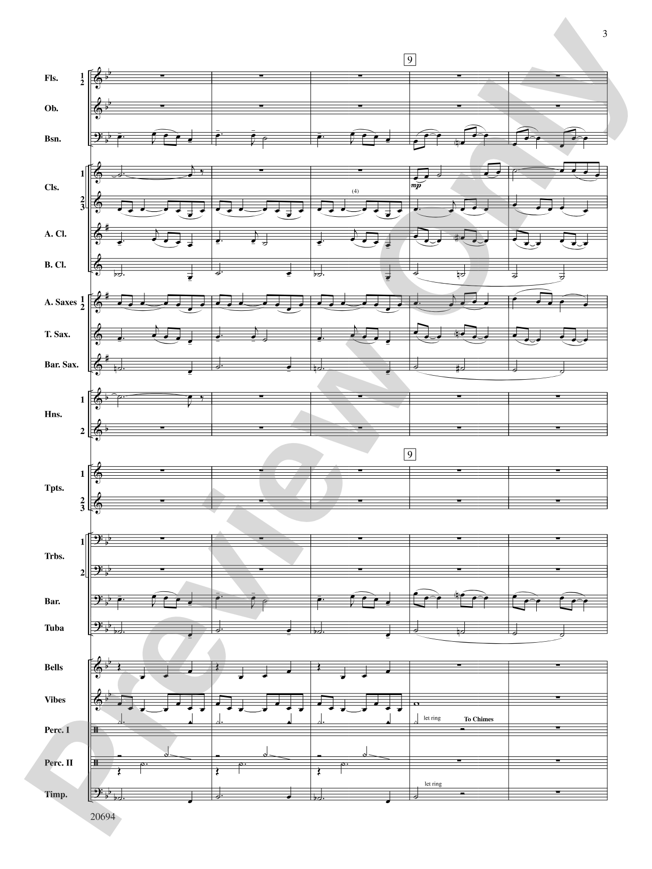 Ballade: Concert Band Conductor Score & Parts