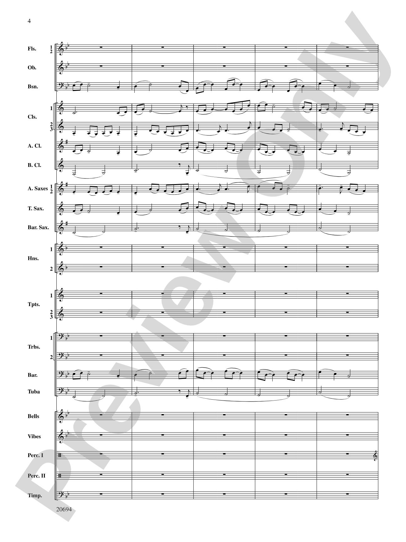 Ballade: Concert Band Conductor Score & Parts