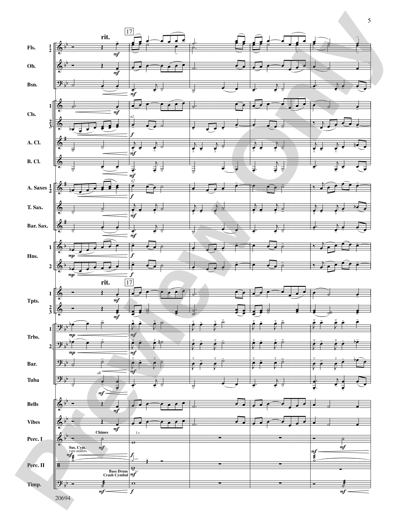 Ballade: Concert Band Conductor Score & Parts
