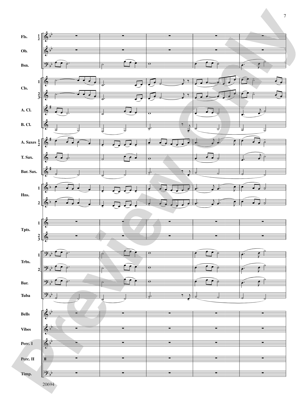 Ballade: Concert Band Conductor Score & Parts