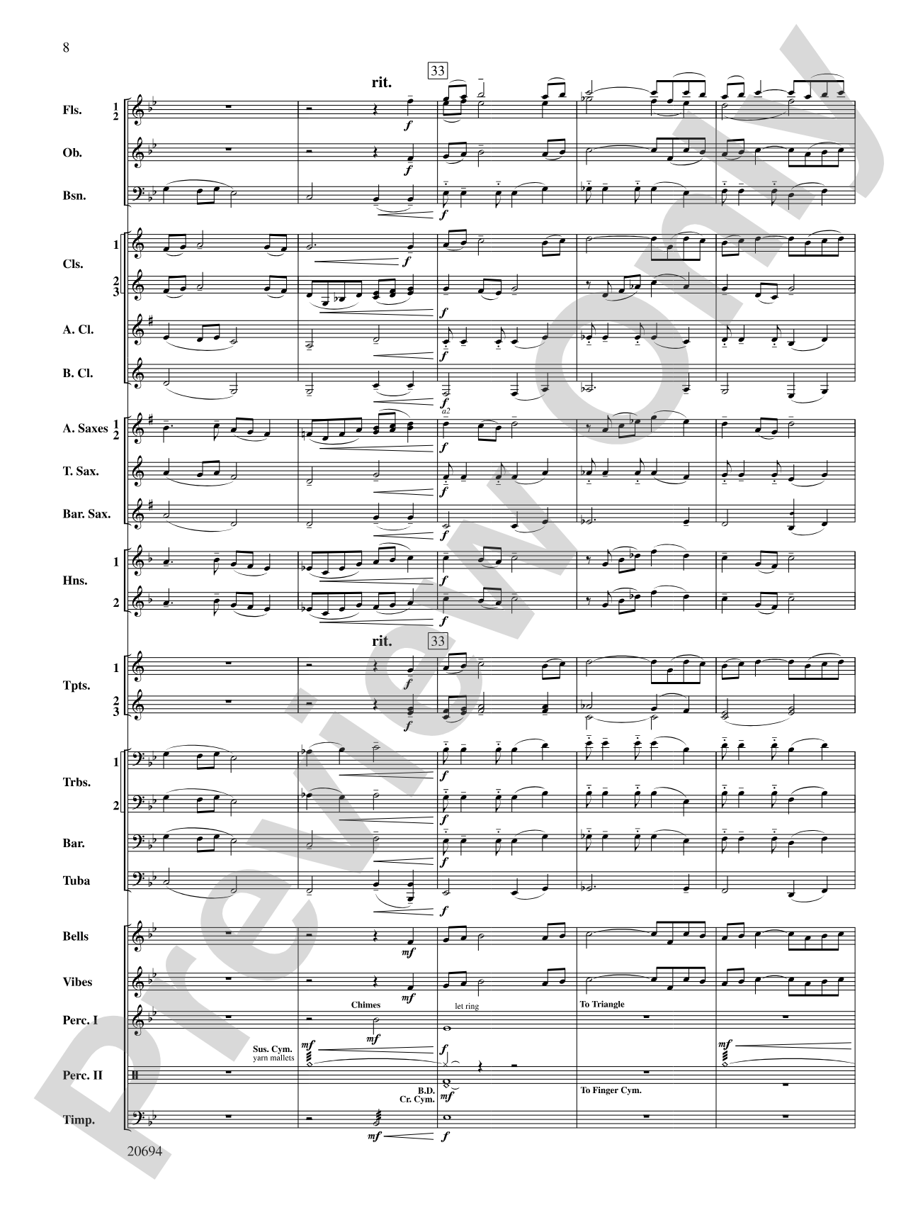 Ballade: Concert Band Conductor Score & Parts