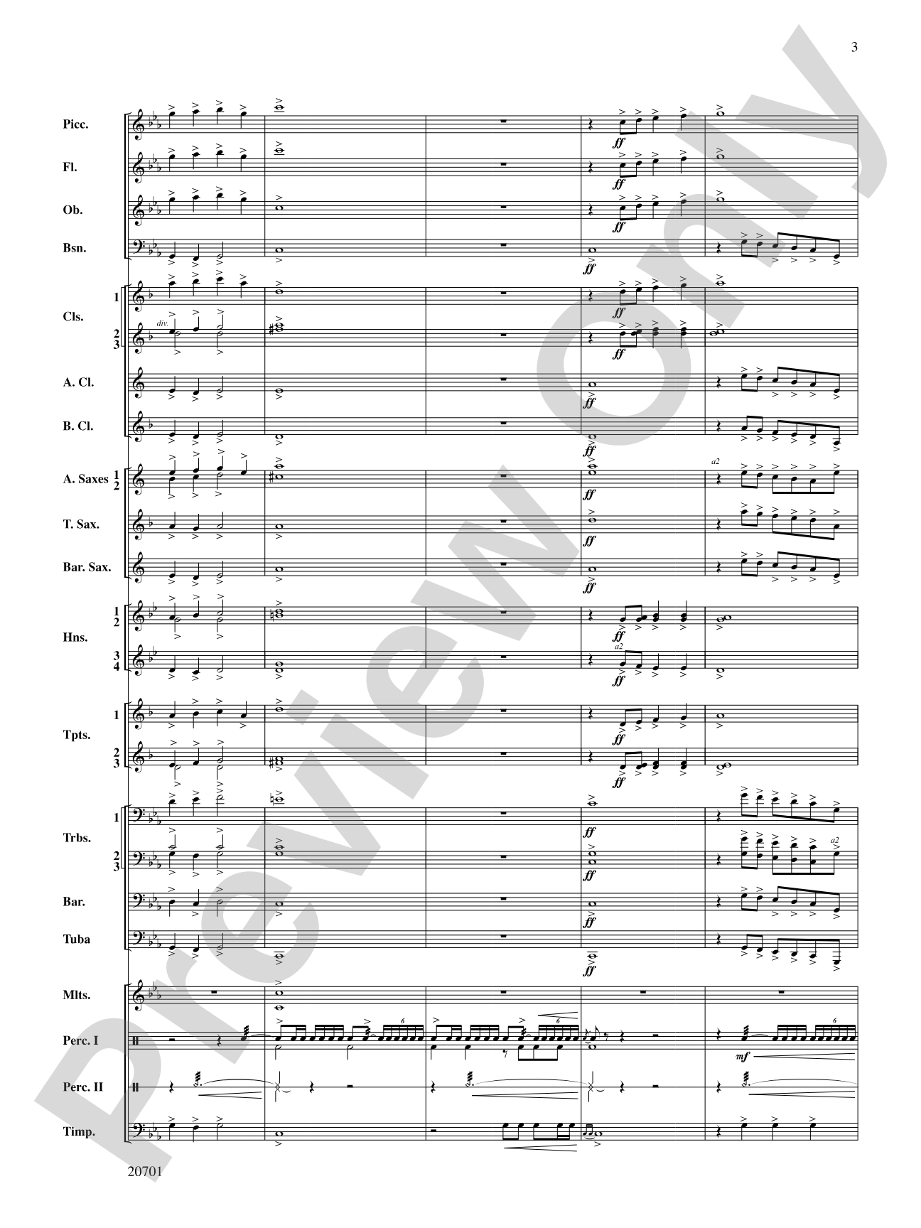 Lincoln Legend: Concert Band Conductor Score & Parts
