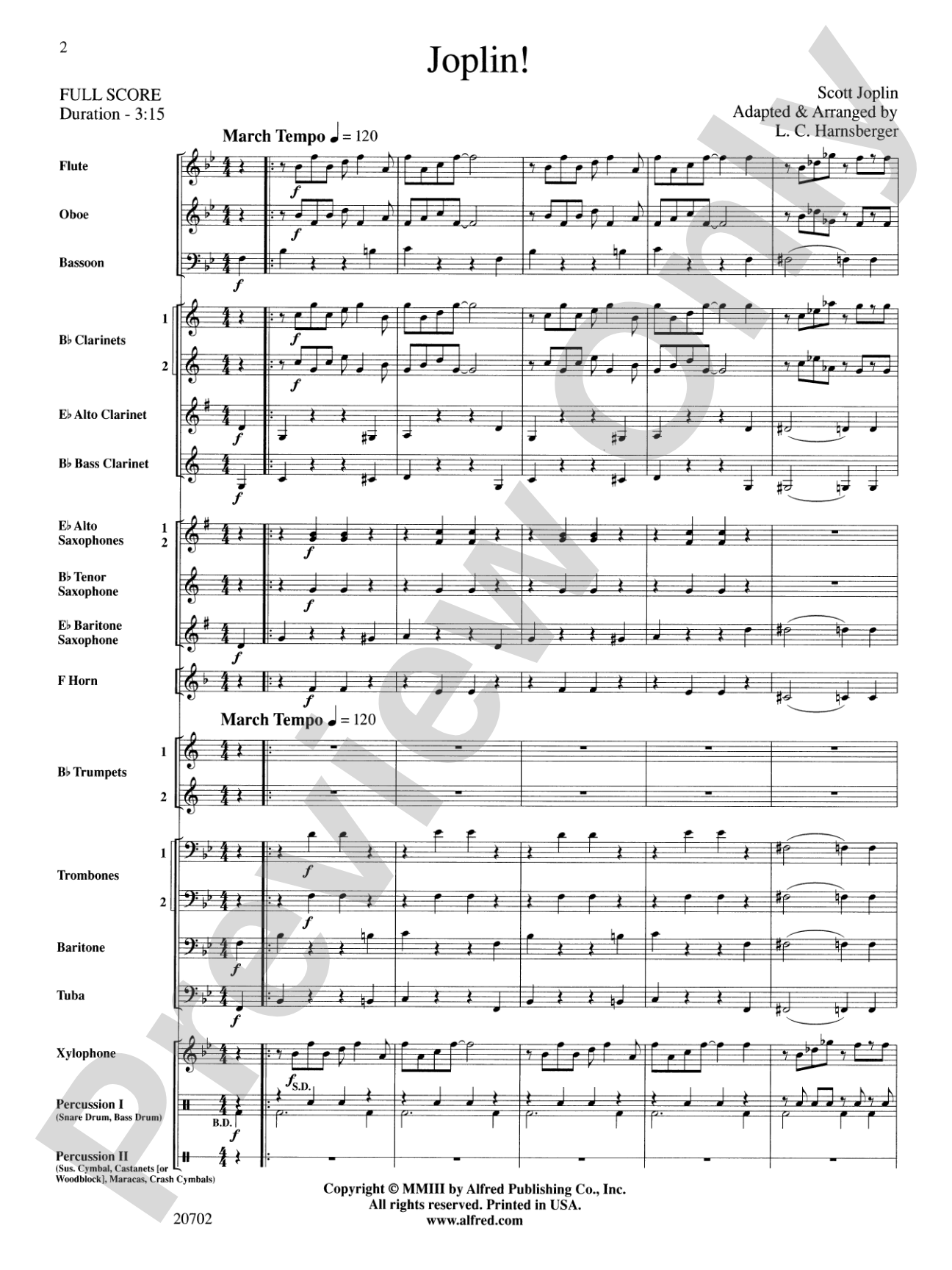 Joplin!: Concert Band Conductor Score & Parts