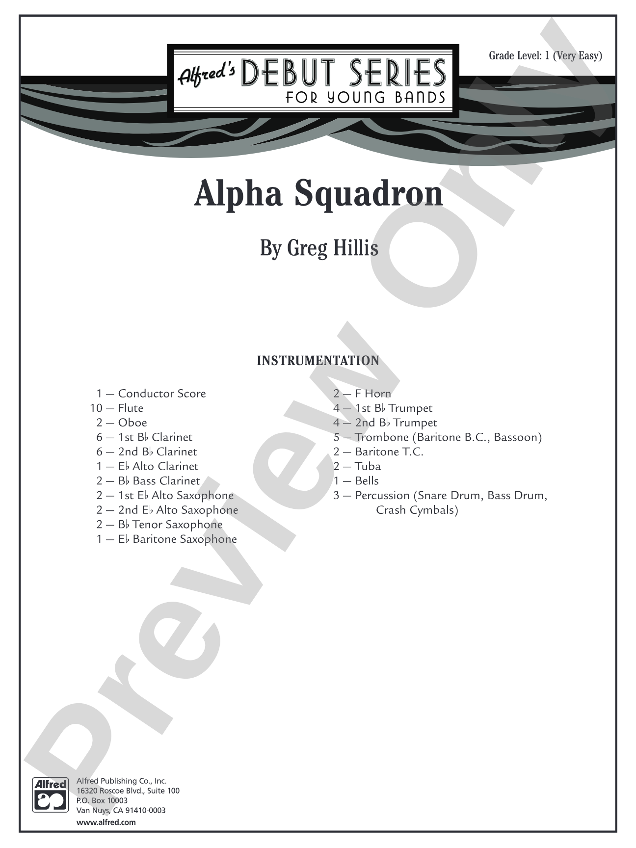 Alpha Squadron: Concert Band Conductor Score & Parts