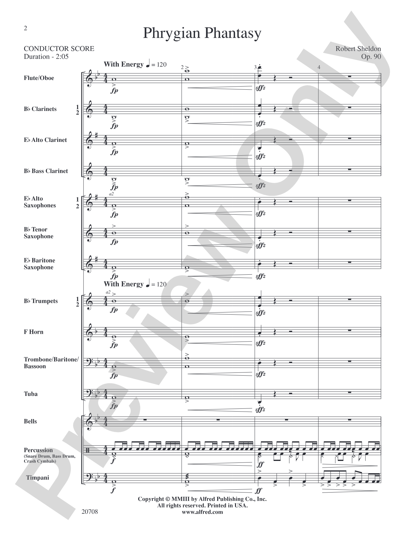 Phrygian Phantasy: Concert Band Conductor Score & Parts