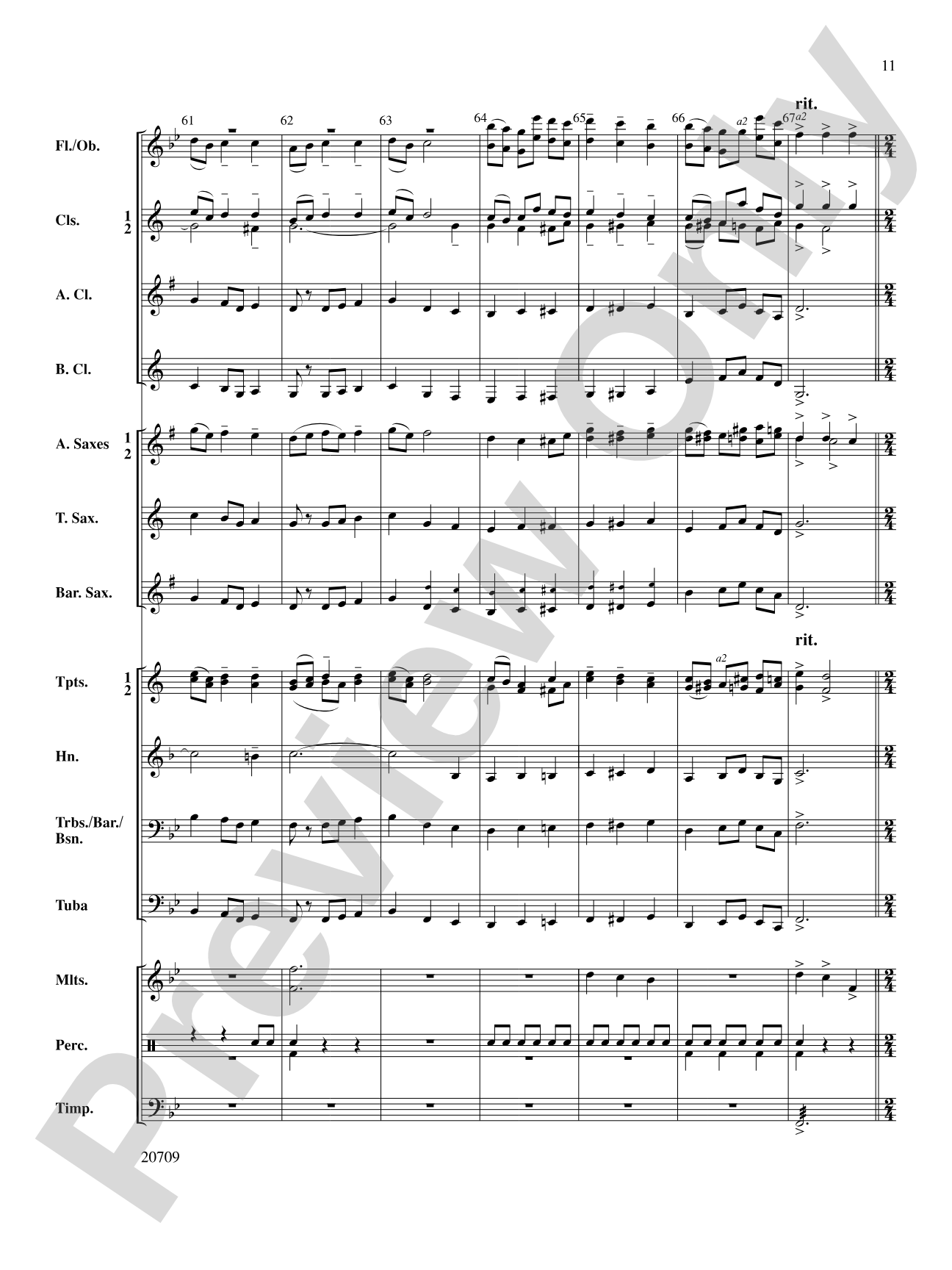 Academic Festival Overture: Concert Band Conductor Score & Parts