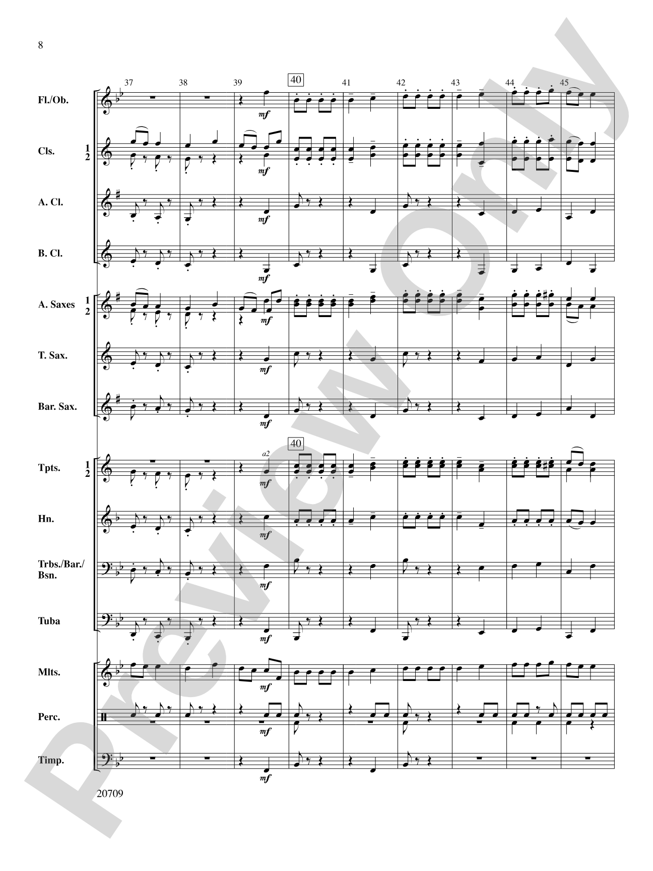 Academic Festival Overture: Concert Band Conductor Score & Parts
