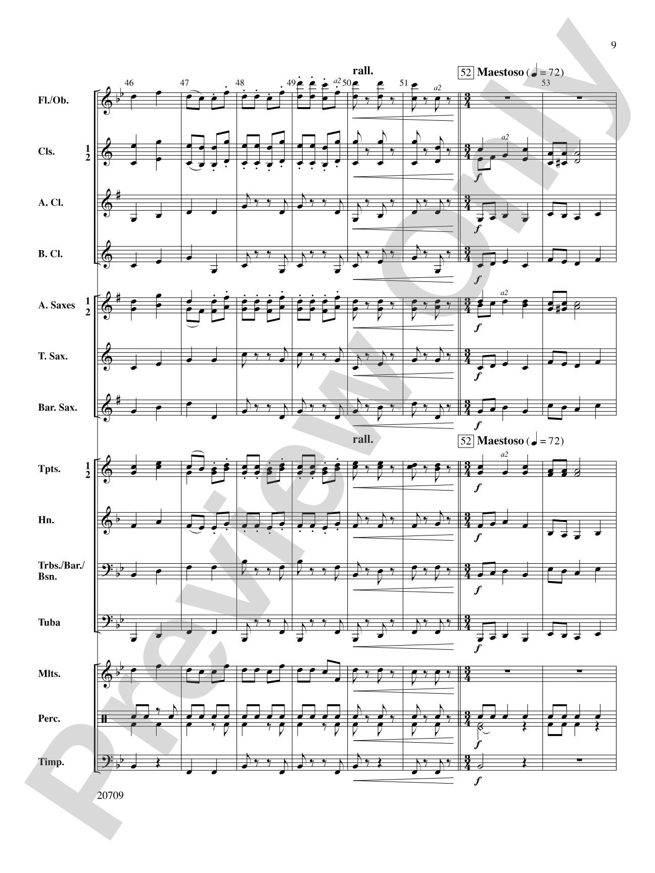 Academic Festival Overture: Concert Band Conductor Score & Parts