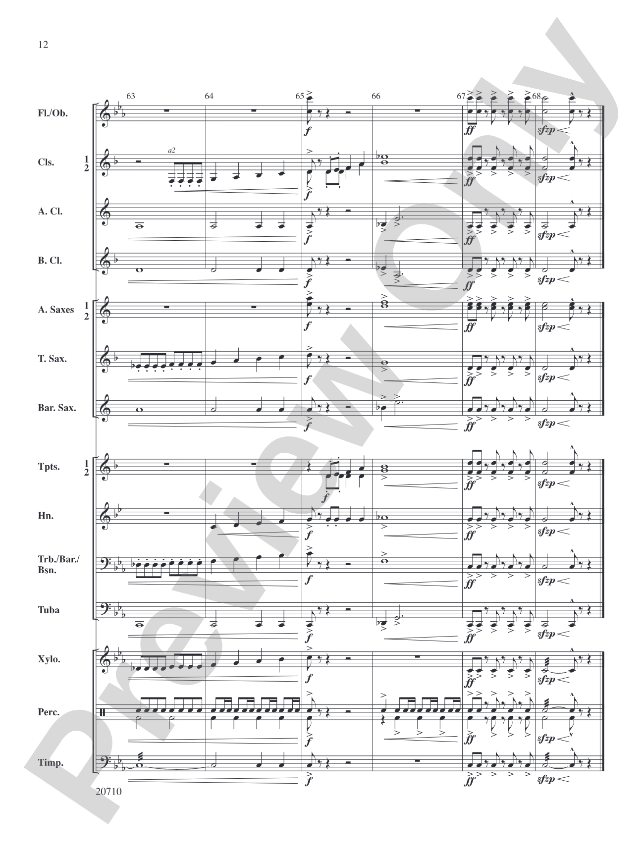 In Darkest Night: Concert Band Conductor Score & Parts
