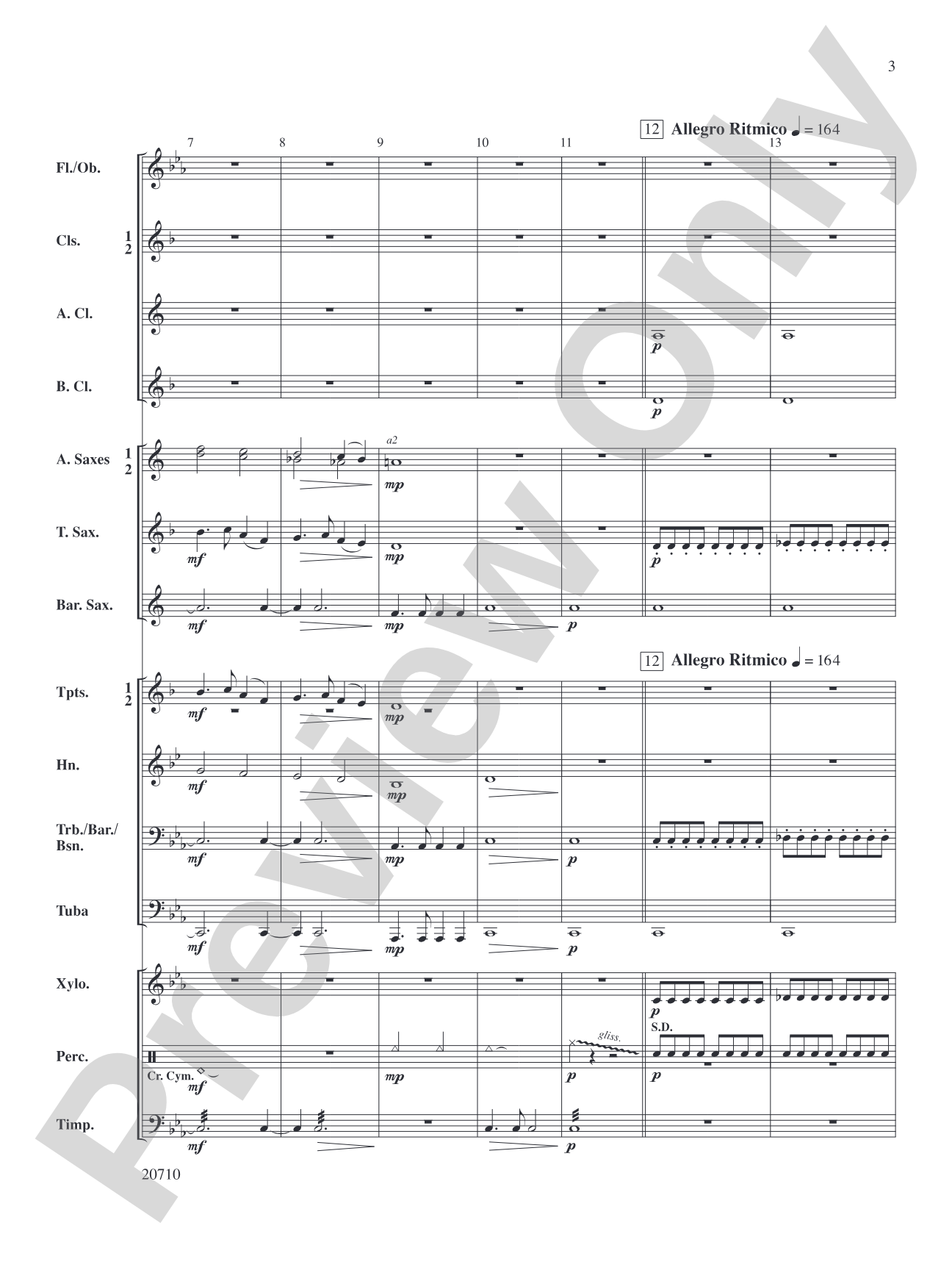 In Darkest Night: Concert Band Conductor Score & Parts