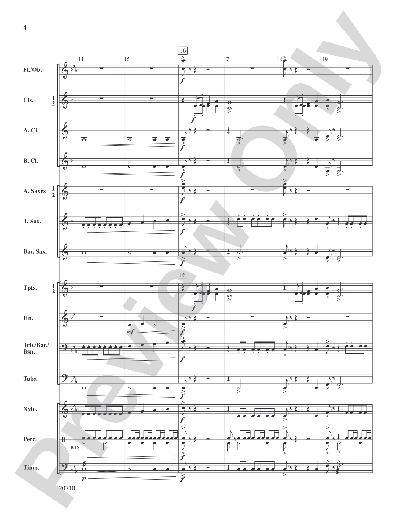 In Darkest Night: Concert Band Conductor Score & Parts