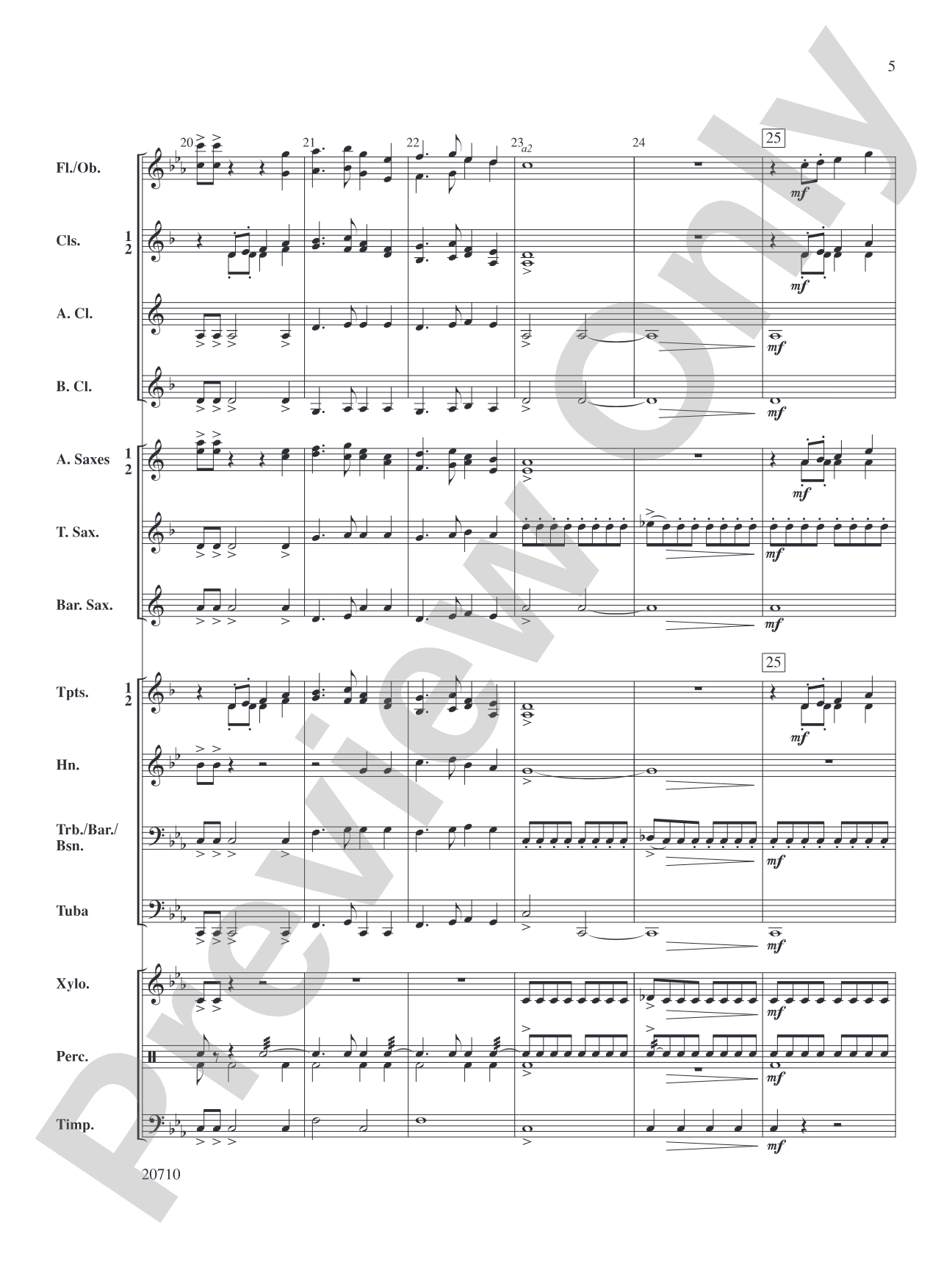 In Darkest Night: Concert Band Conductor Score & Parts
