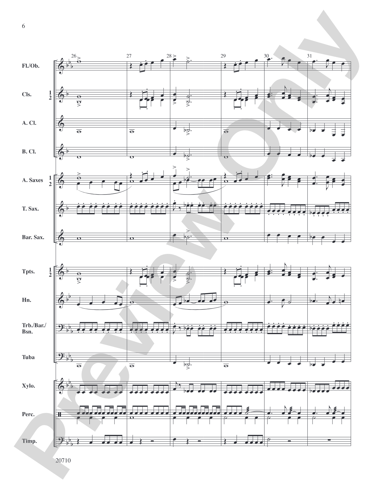In Darkest Night: Concert Band Conductor Score & Parts