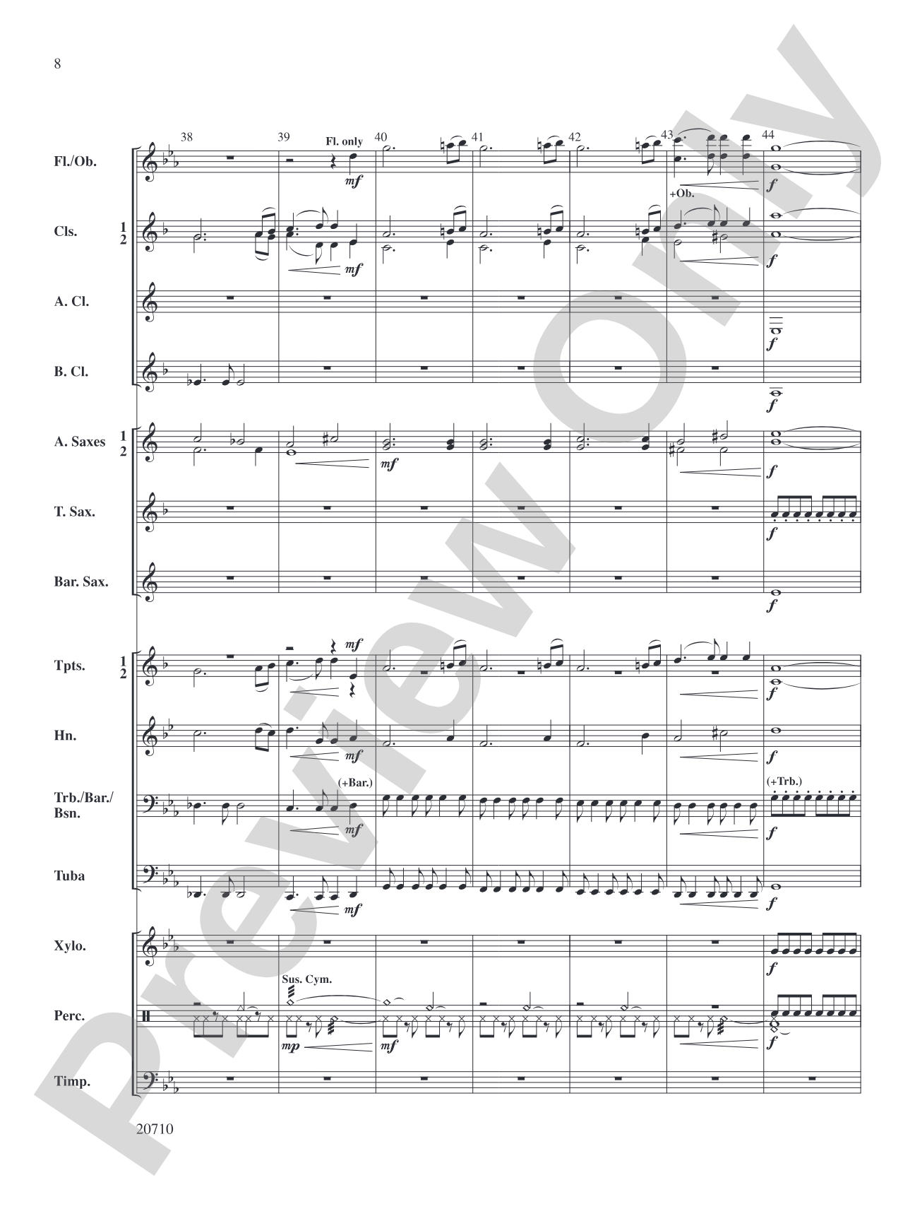 In Darkest Night: Concert Band Conductor Score & Parts