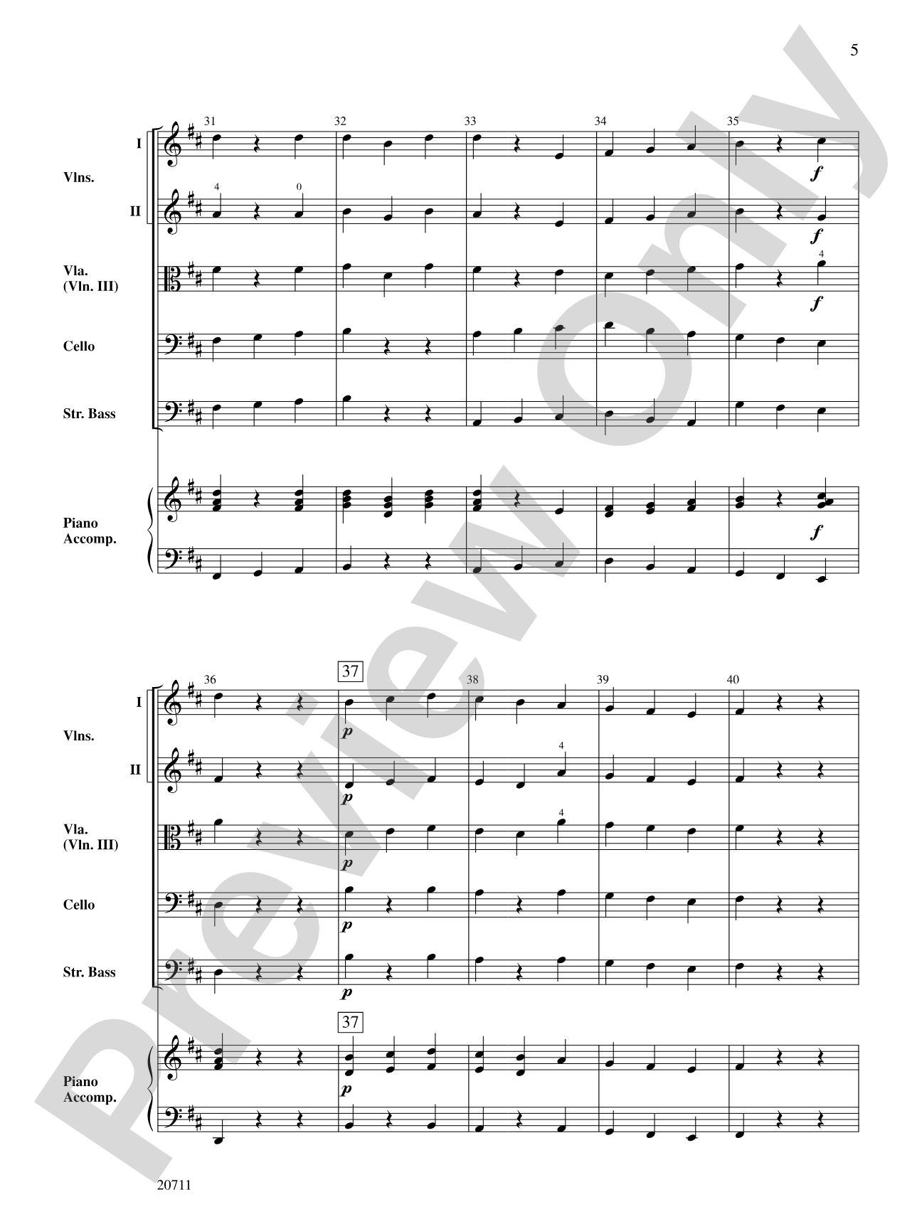 Scaling Mount Pizzicato: String Orchestra Conductor Score & Parts