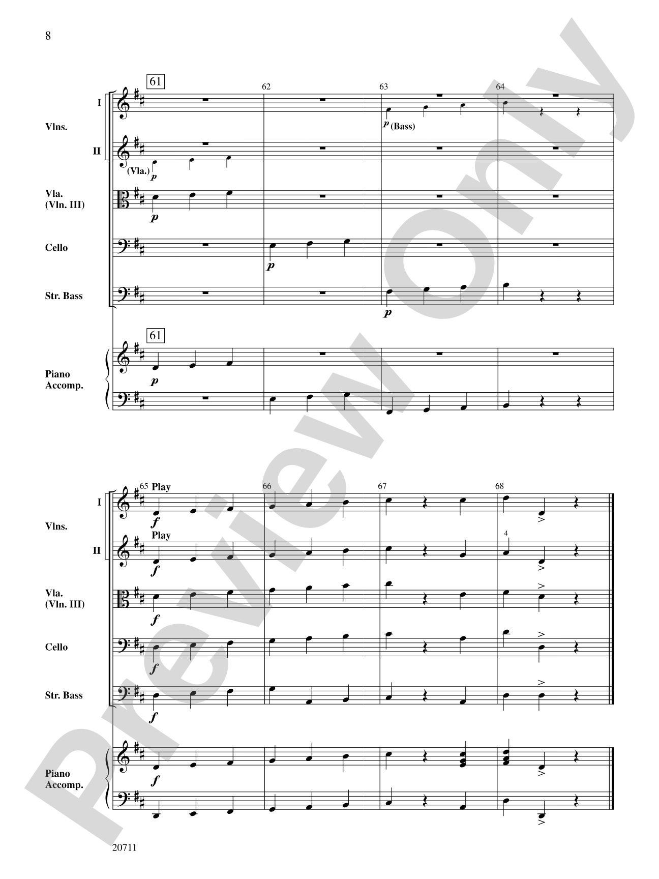 Scaling Mount Pizzicato: String Orchestra Conductor Score & Parts