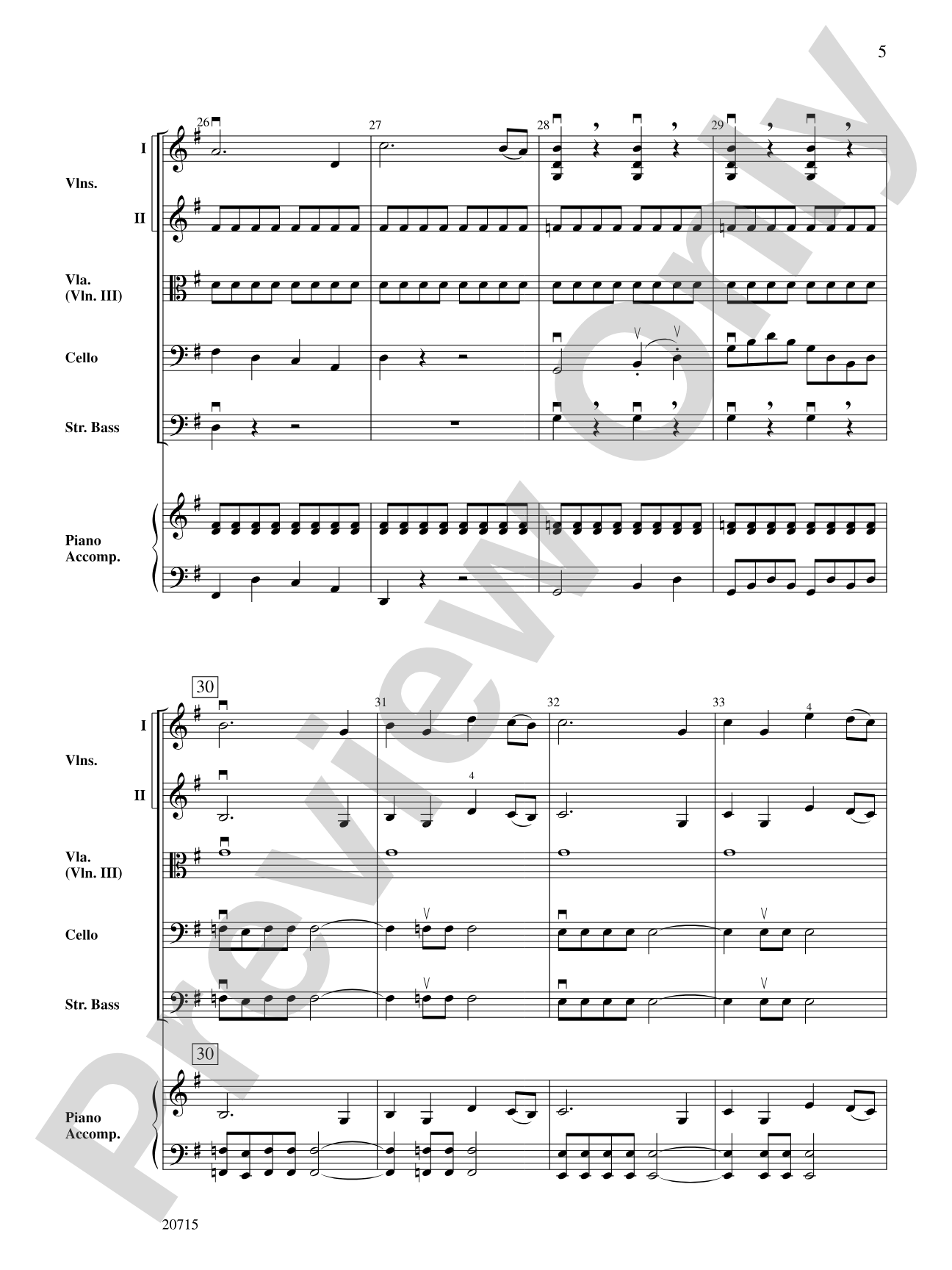 Finale (from Symphony No. 5): String Orchestra Conductor Score & Parts